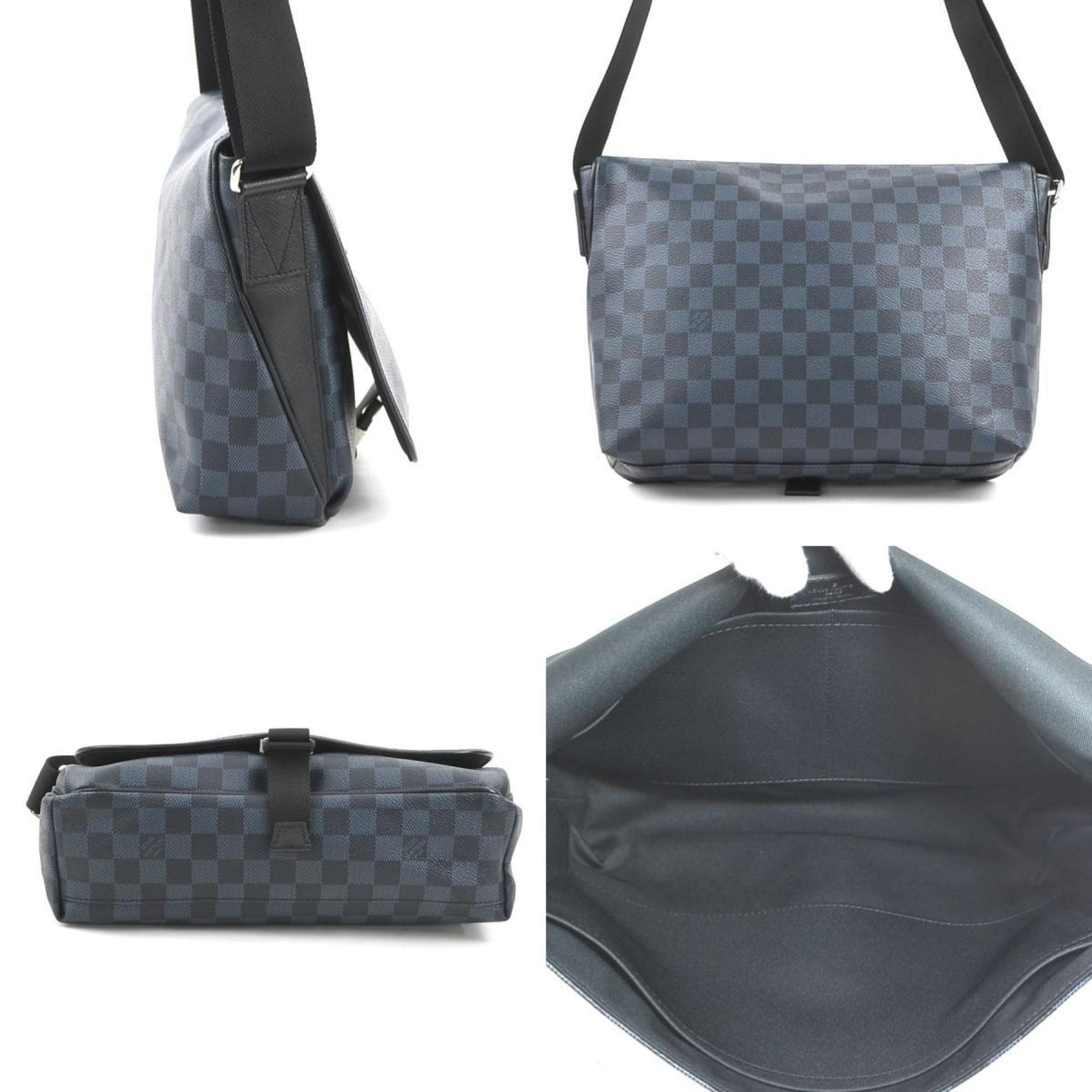 Louis Vuitton Shoulder Bag Damier Cobalt Match Point Navy