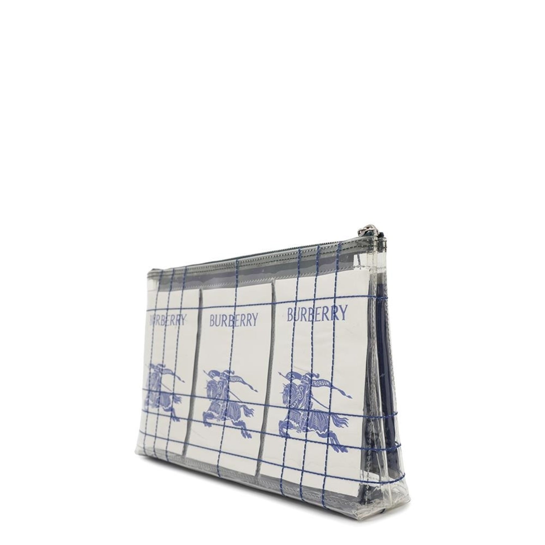 Burberry clutch bag EKD label pouch vinyl white