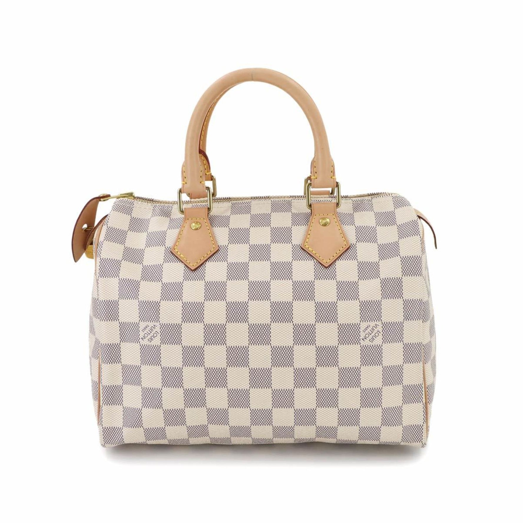 Louis Vuitton Damier Azur Speedy 25 Handbag White Gold Hardware