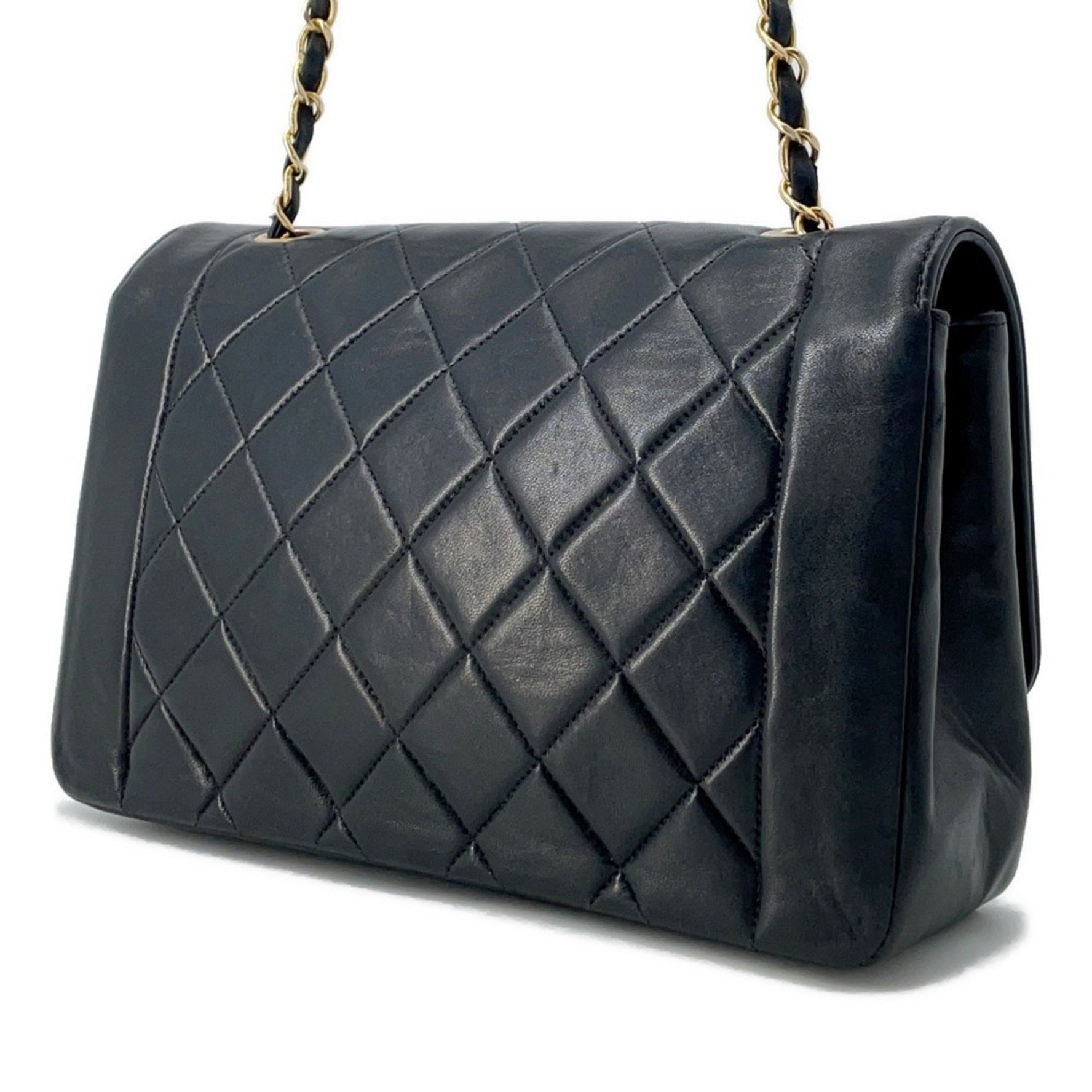 Chanel Chain Shoulder Bag Matelasse 25 Coco Mark Diana