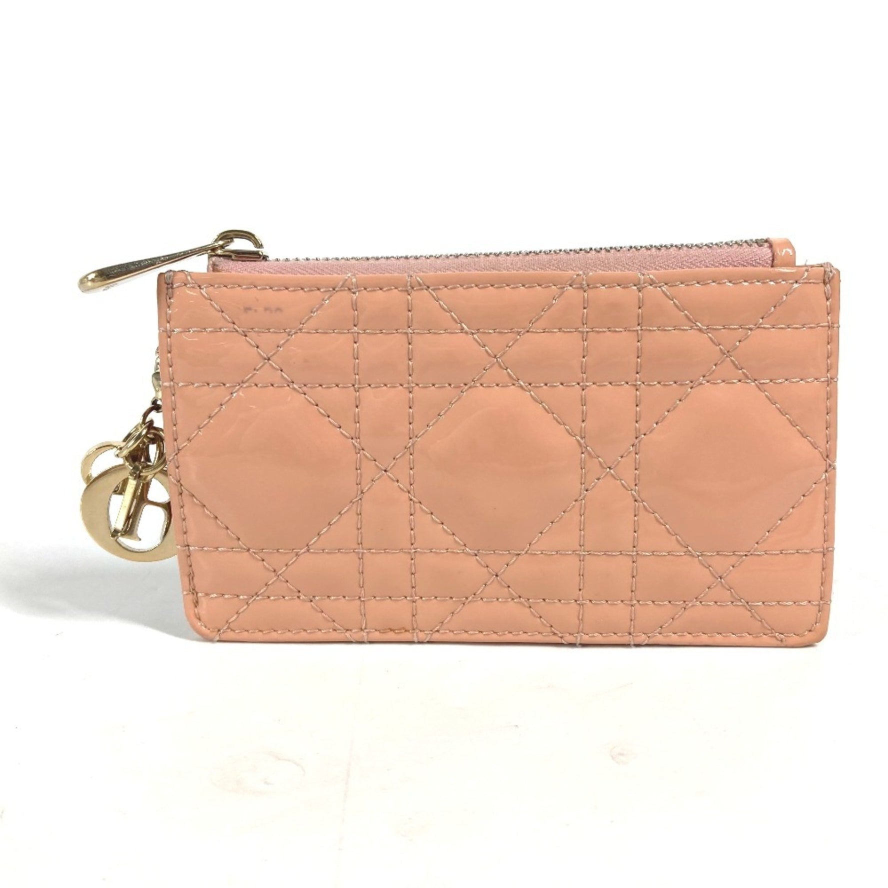 Christian Dior Dior Lady Cannage Wallet Coin Purse Wallet/Coin Case Enamel