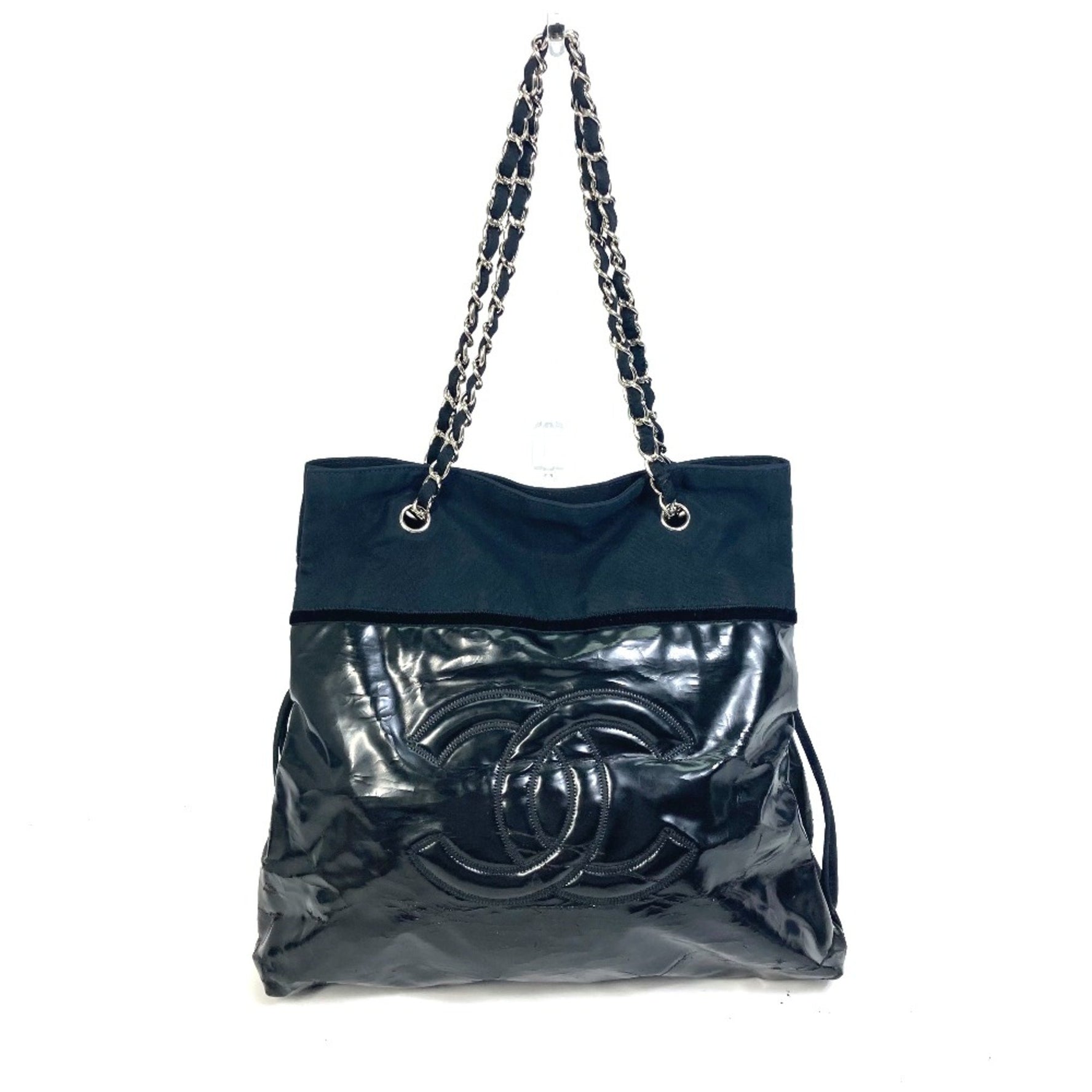 Chanel Shoulder Bag Chain Shoulder Bag Tote Bag SilverHardware