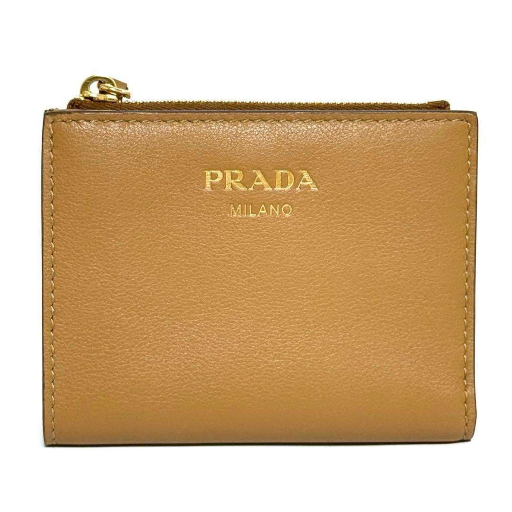 Prada and Men's Bi-fold Wallet in Soft Grain Leather