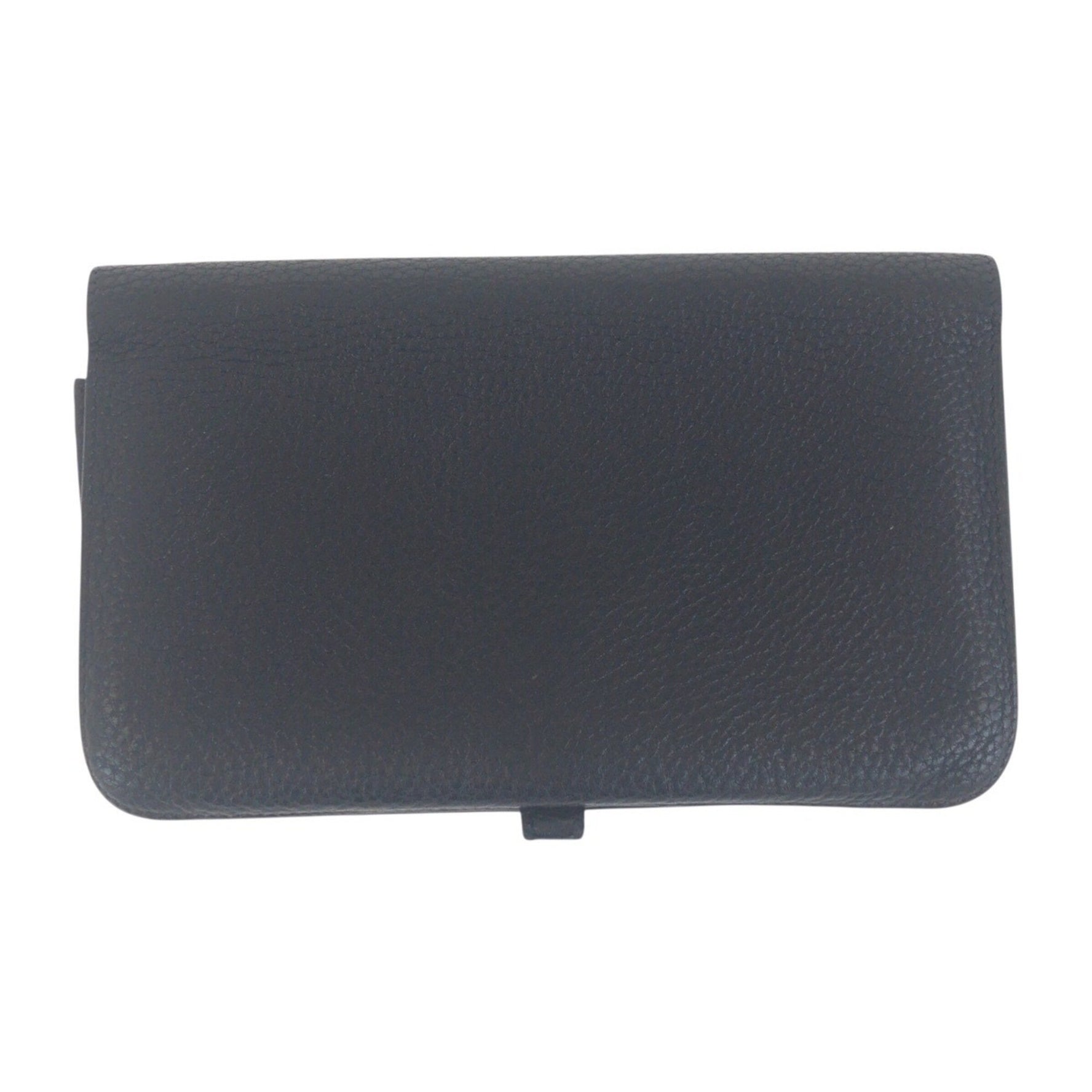 HERMES Dogon GM Gold Hardware Taurillon Clemence Long Wallet D Engraved Men's