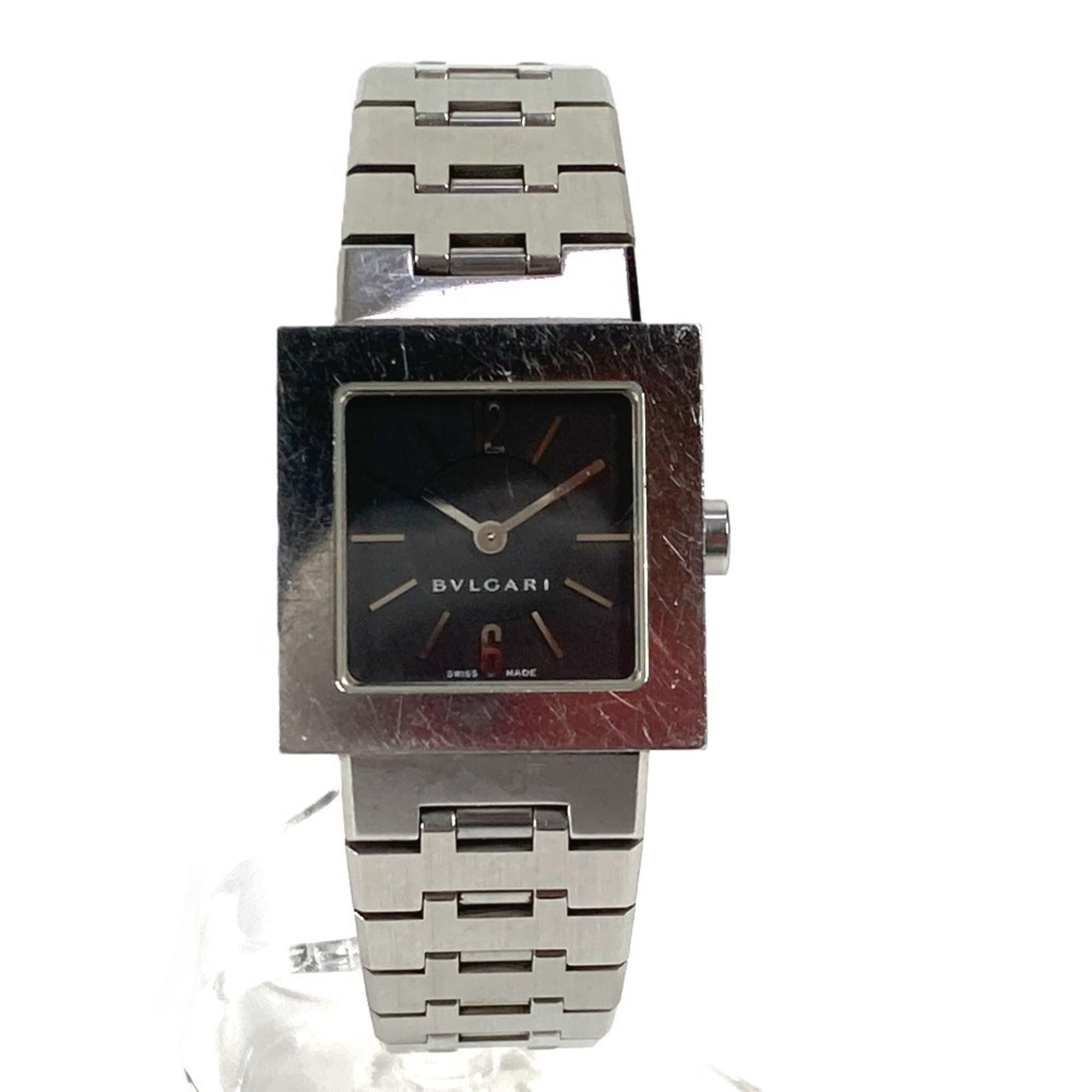 BVLGARI Square Quadrado Ladies Watch, SS, Silver