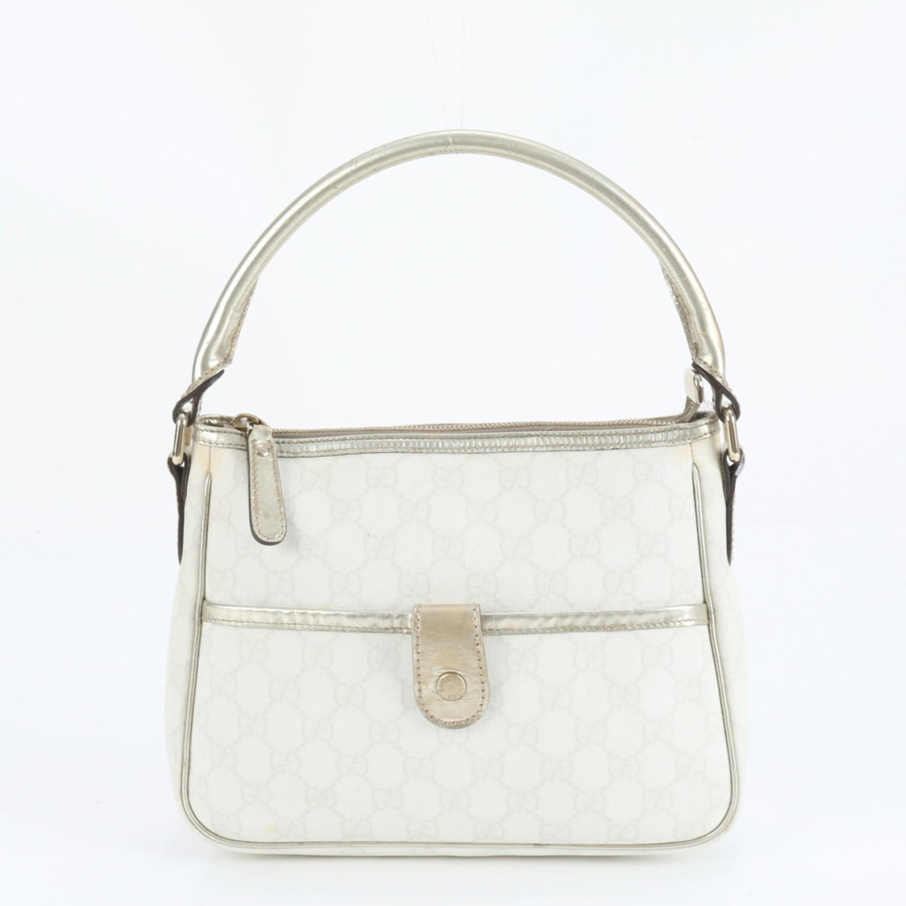 Gucci GG Supreme Leather Shoulder Bag Hand Tote with Gold Hardware