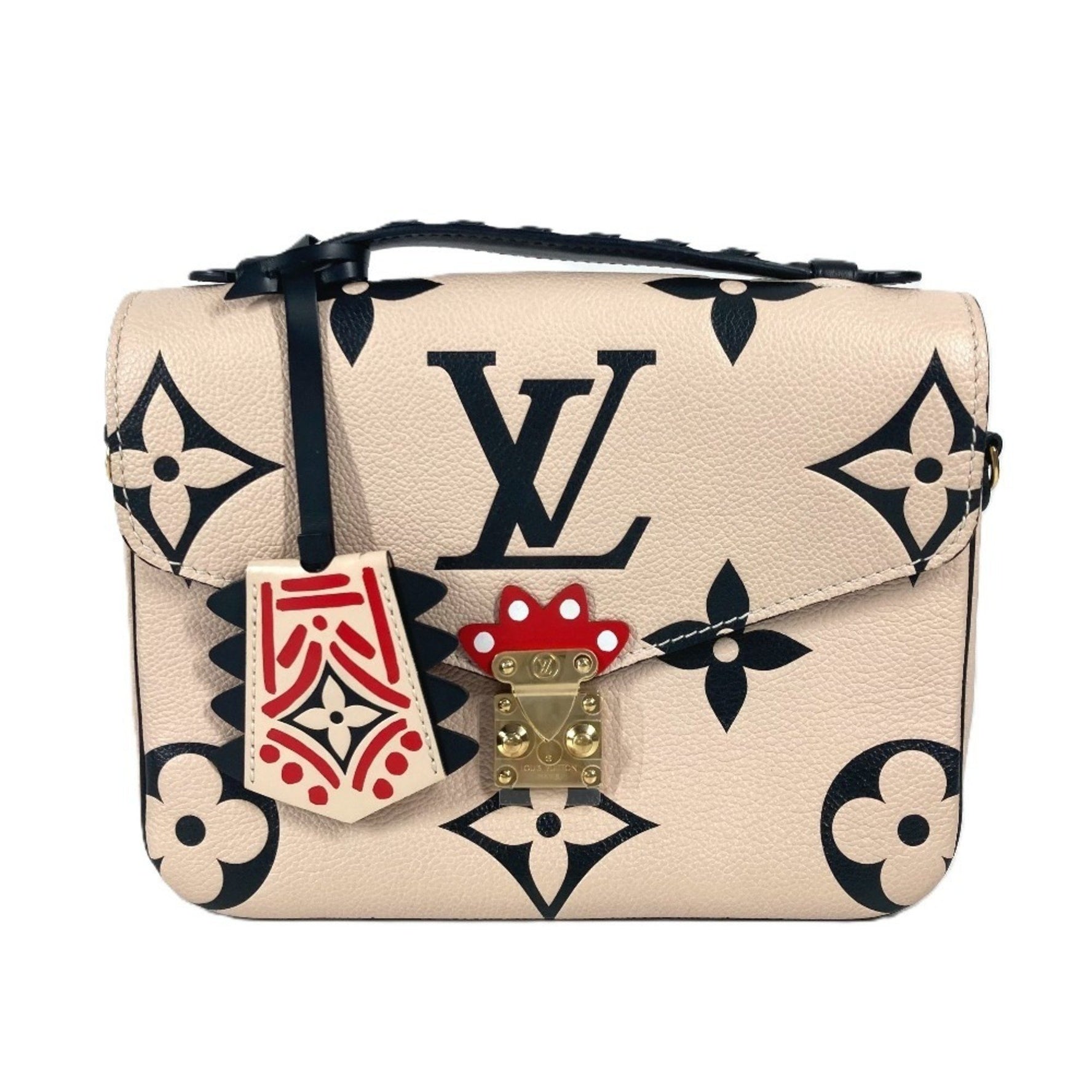Louis Vuitton LV Crafty Monogram Empreinte Pochette Metis Bag Shoulder Crossbody Handbag Leather Men's Beige