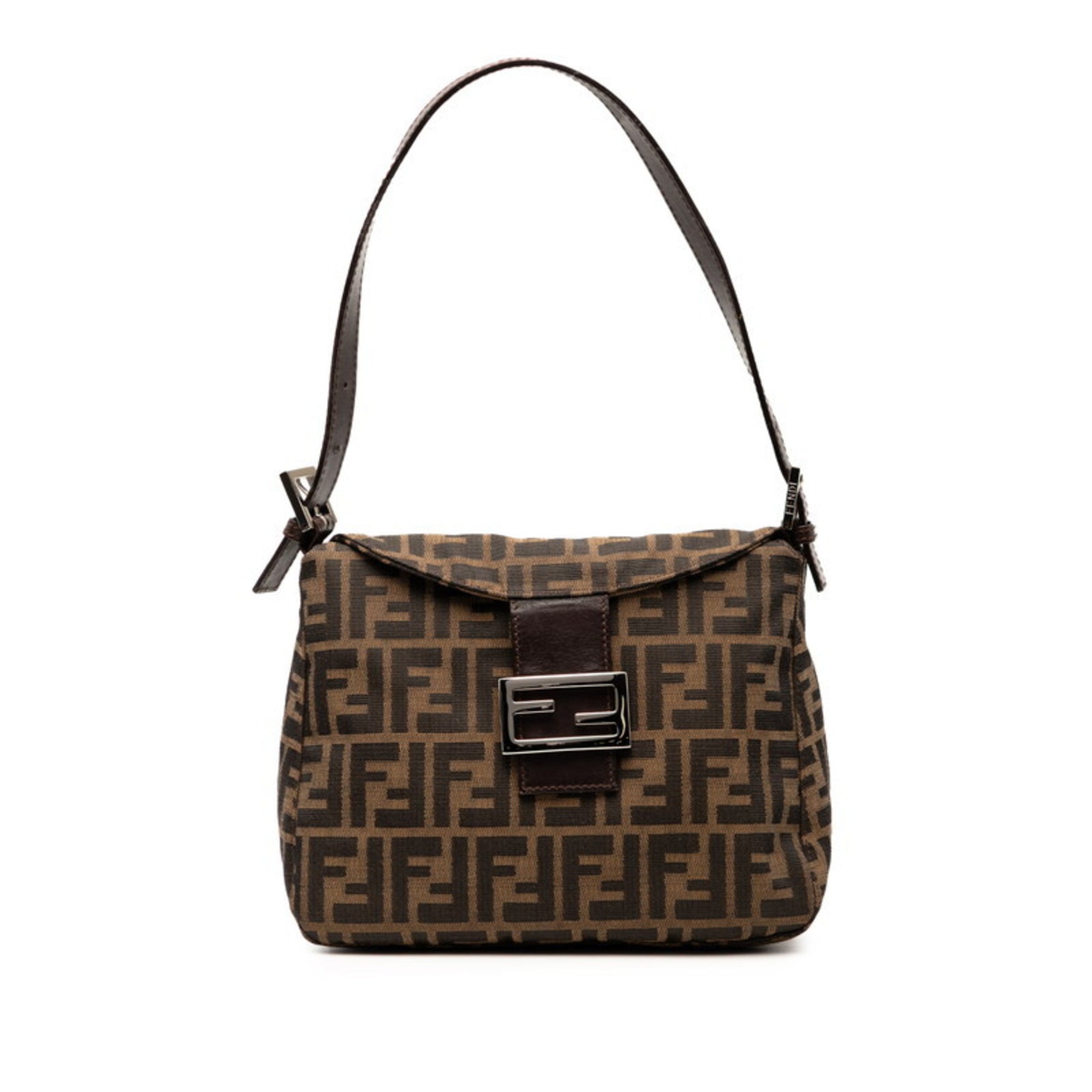 Fendi Zucca Mamma Bucket Handbag in Canvas and Leather