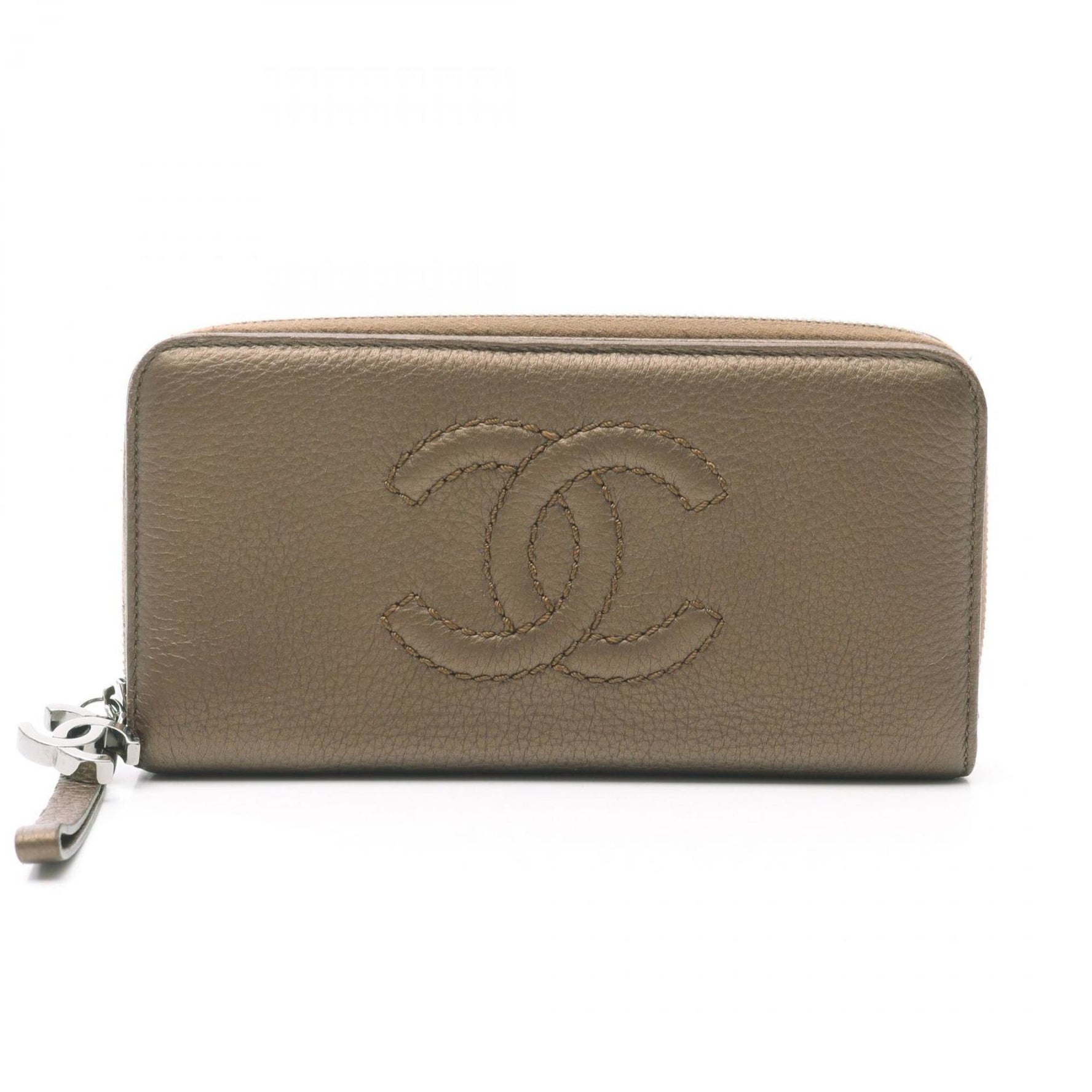 CHANEL Luxury Line Round Long Wallet in Calfskin Leather