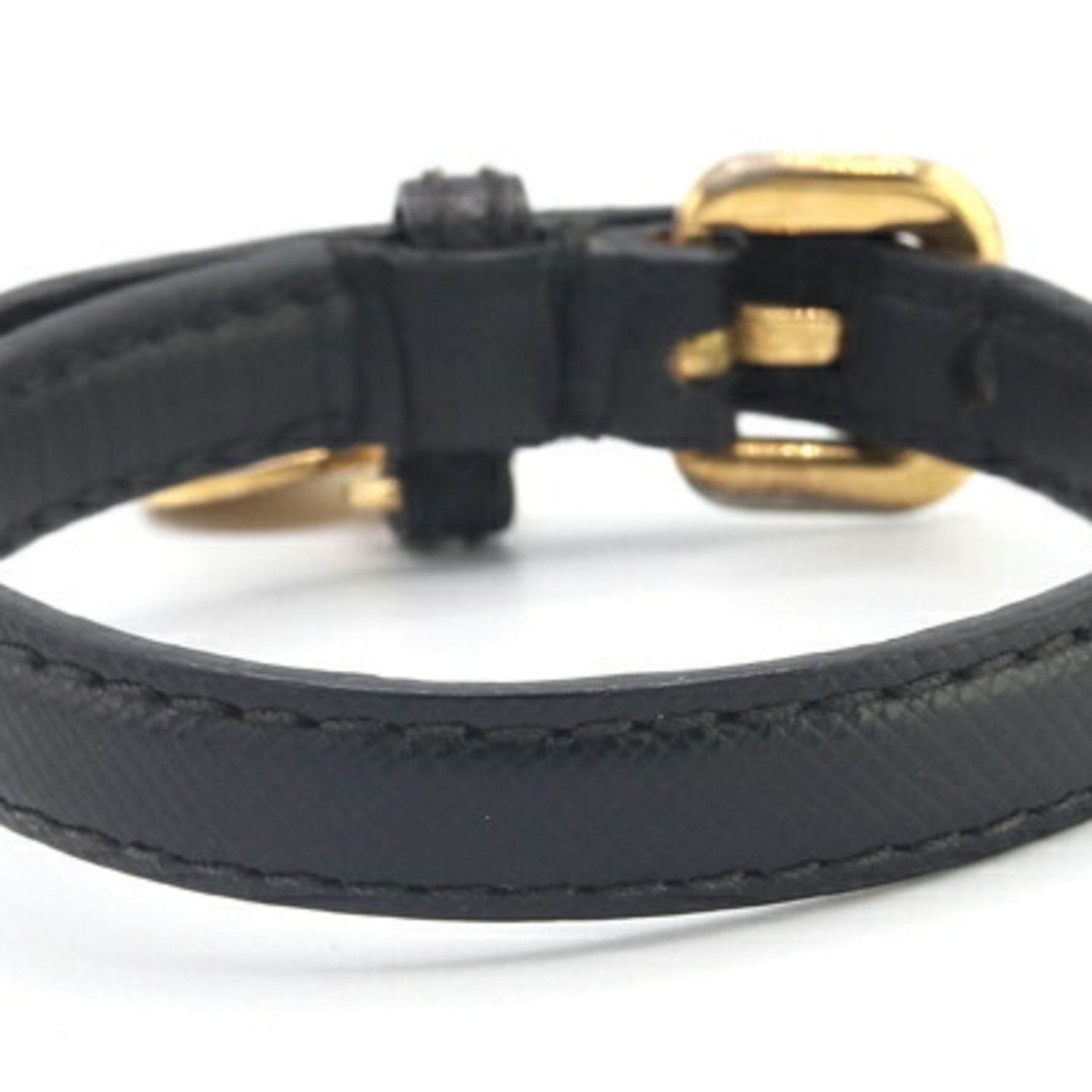 Prada bracelet black leather bangle