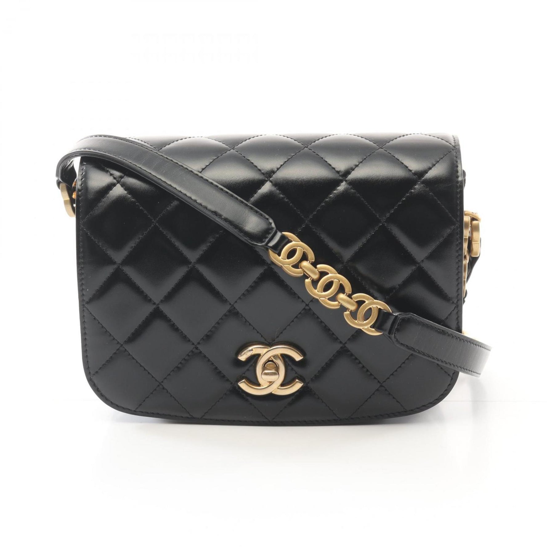 CHANEL Matelasse Shoulder Bag Leather Suede