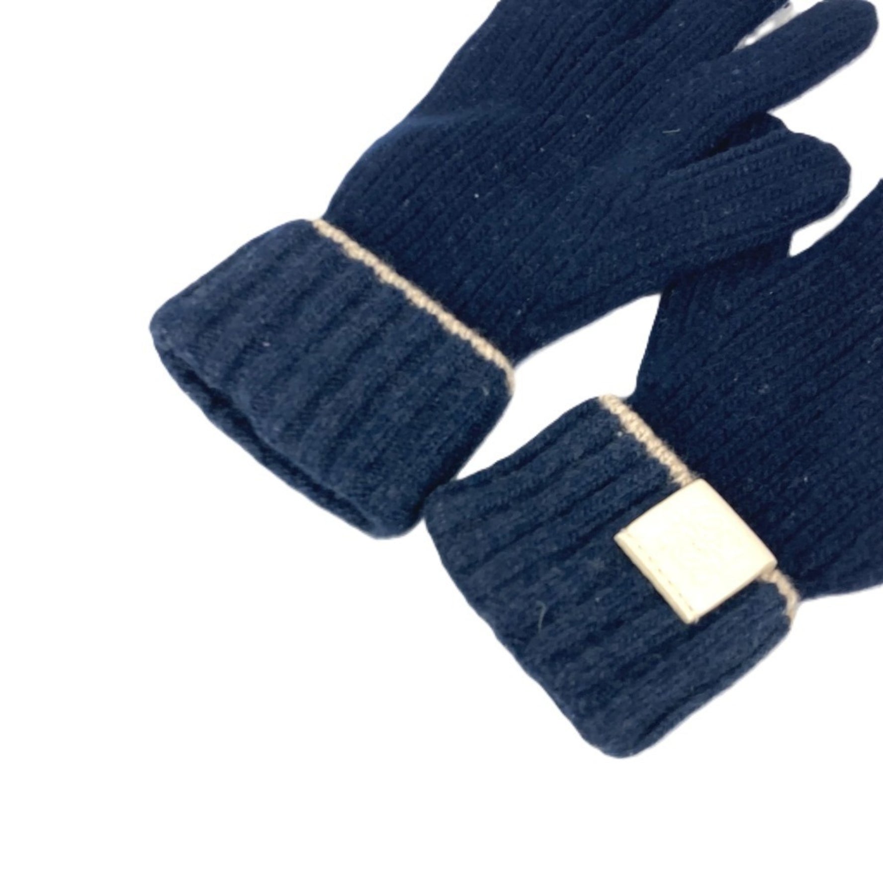 LOEWE Anagram Logo Gloves Leather Tag Wool