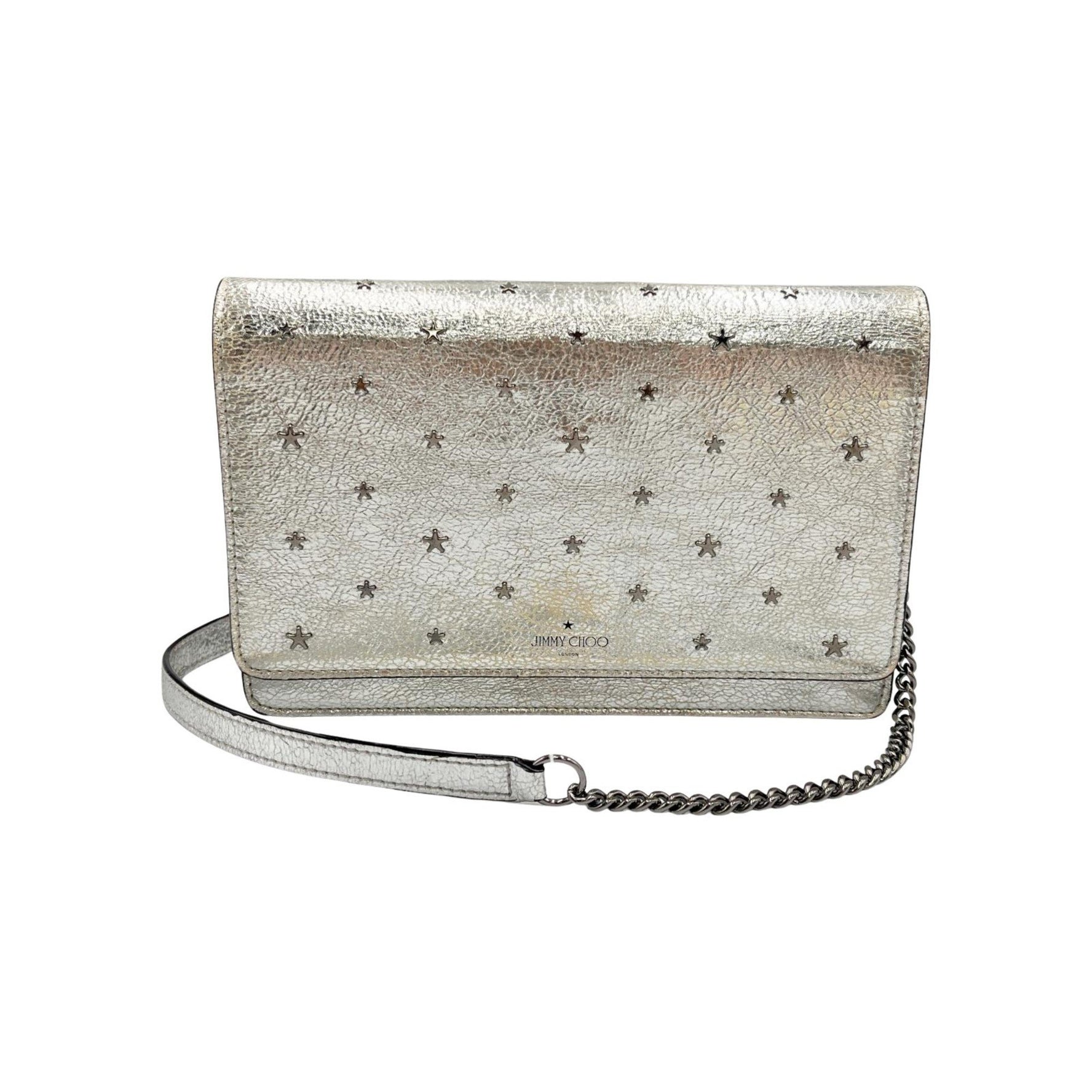 JIMMY CHOO Palace Leather Wallet Chain in