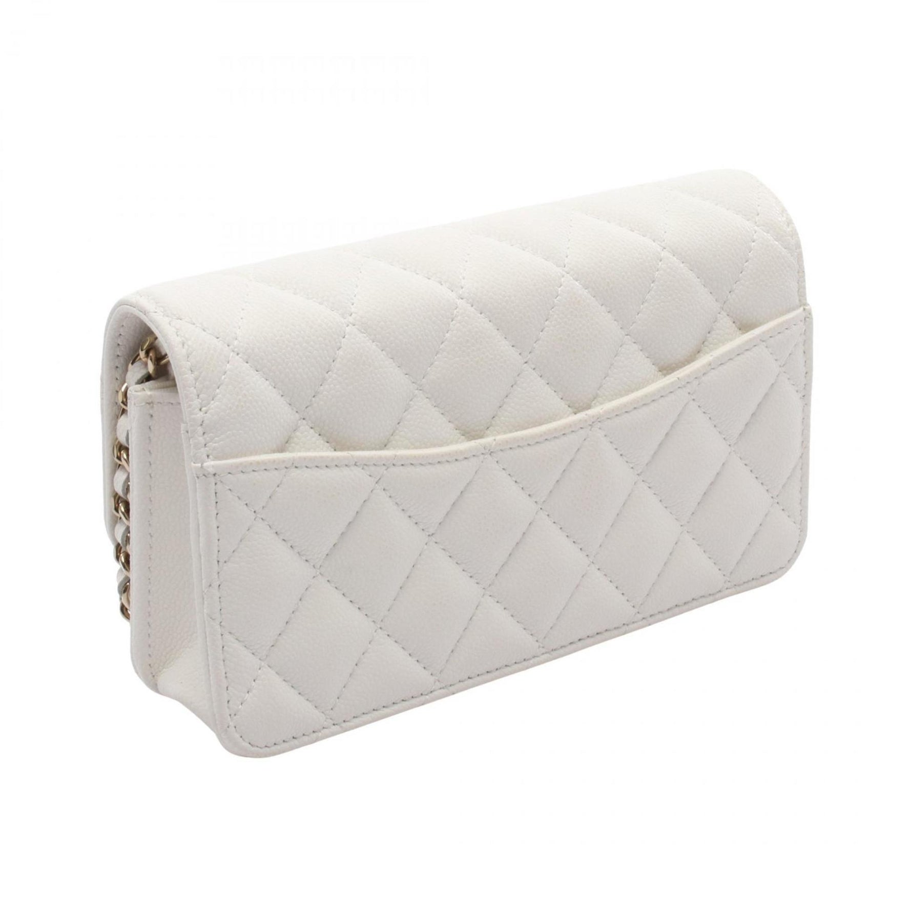 CHANEL Matelasse Phone Case Shoulder Bag in Calfskin Leather
