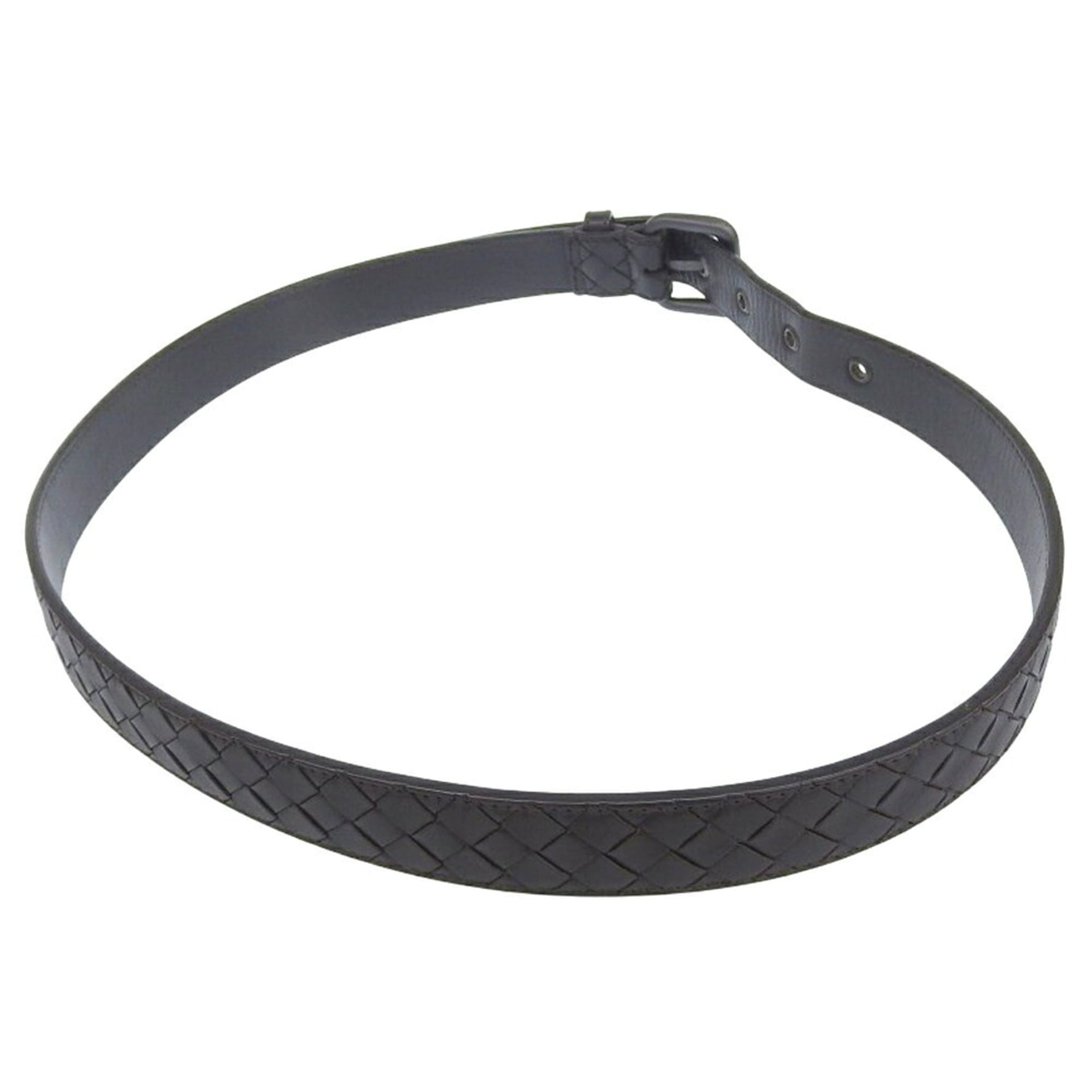 Bottega Veneta Intrecciato Waist Belt, Leather, Dark Brown