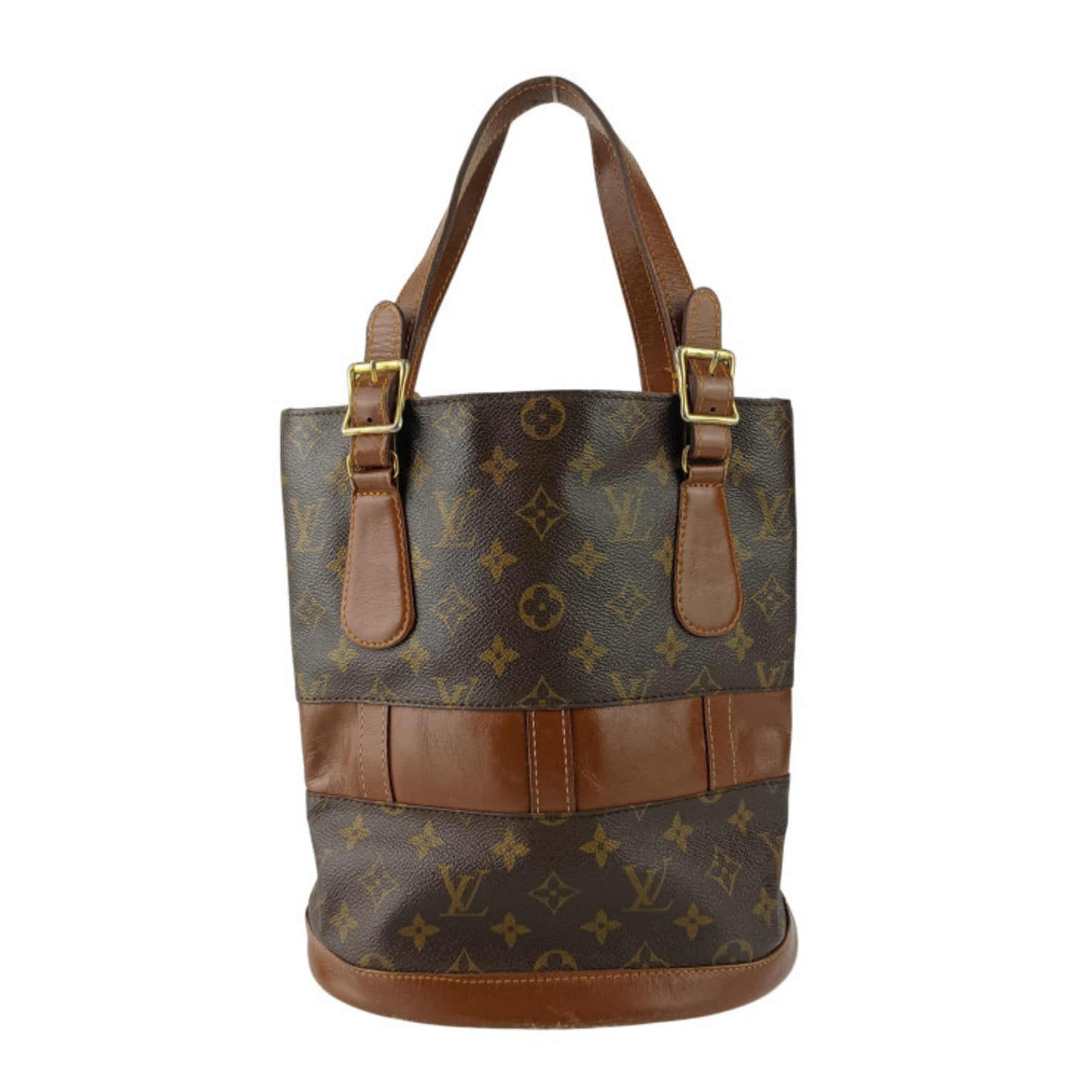 LOUIS VUITTON Monogram Bucket PM Shoulder Bag Leather Men's and US Exclusive