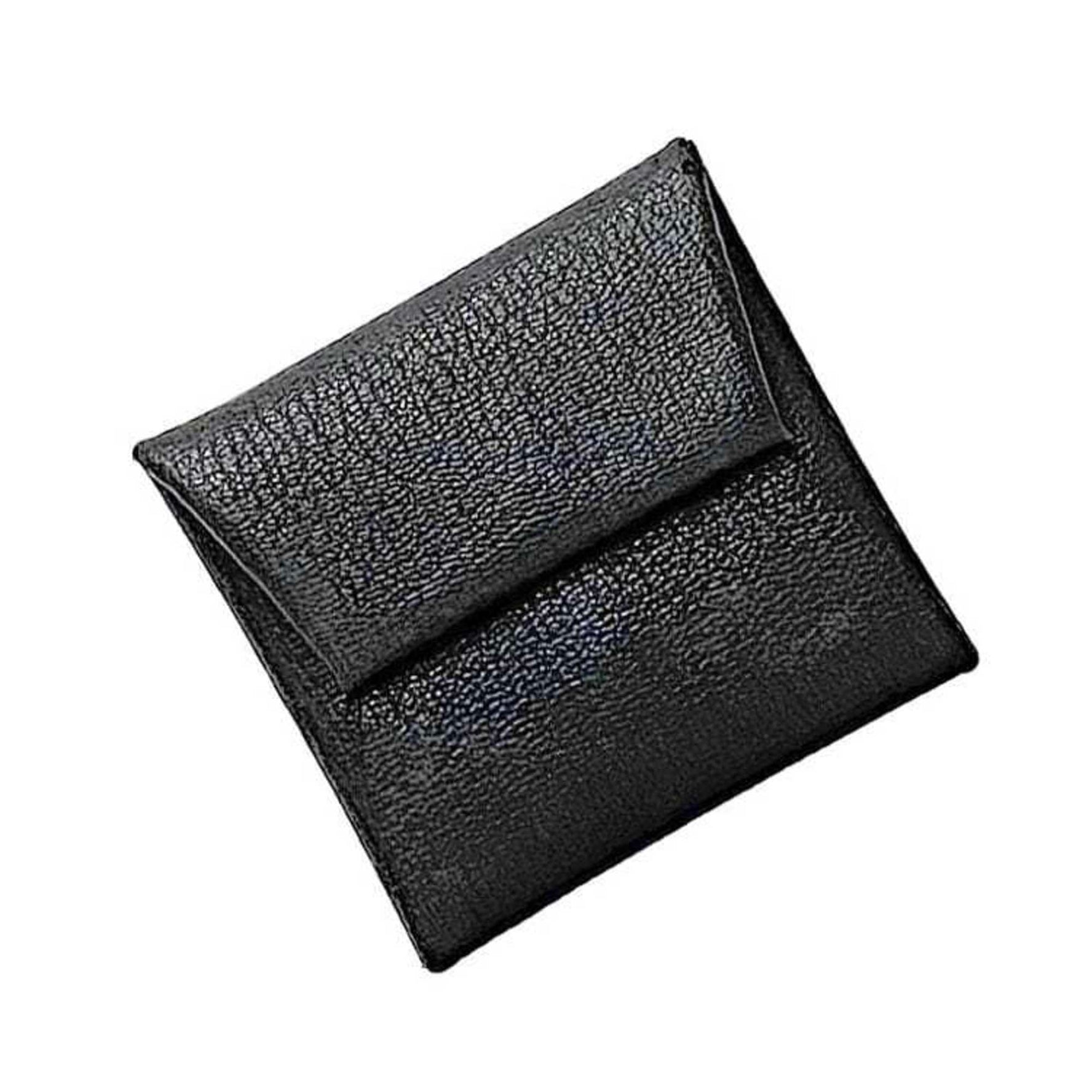 Hermes Coin Case Bastia Grey Leather Epson T Stamp Purse Wallet Flap Mini Women Men Compact