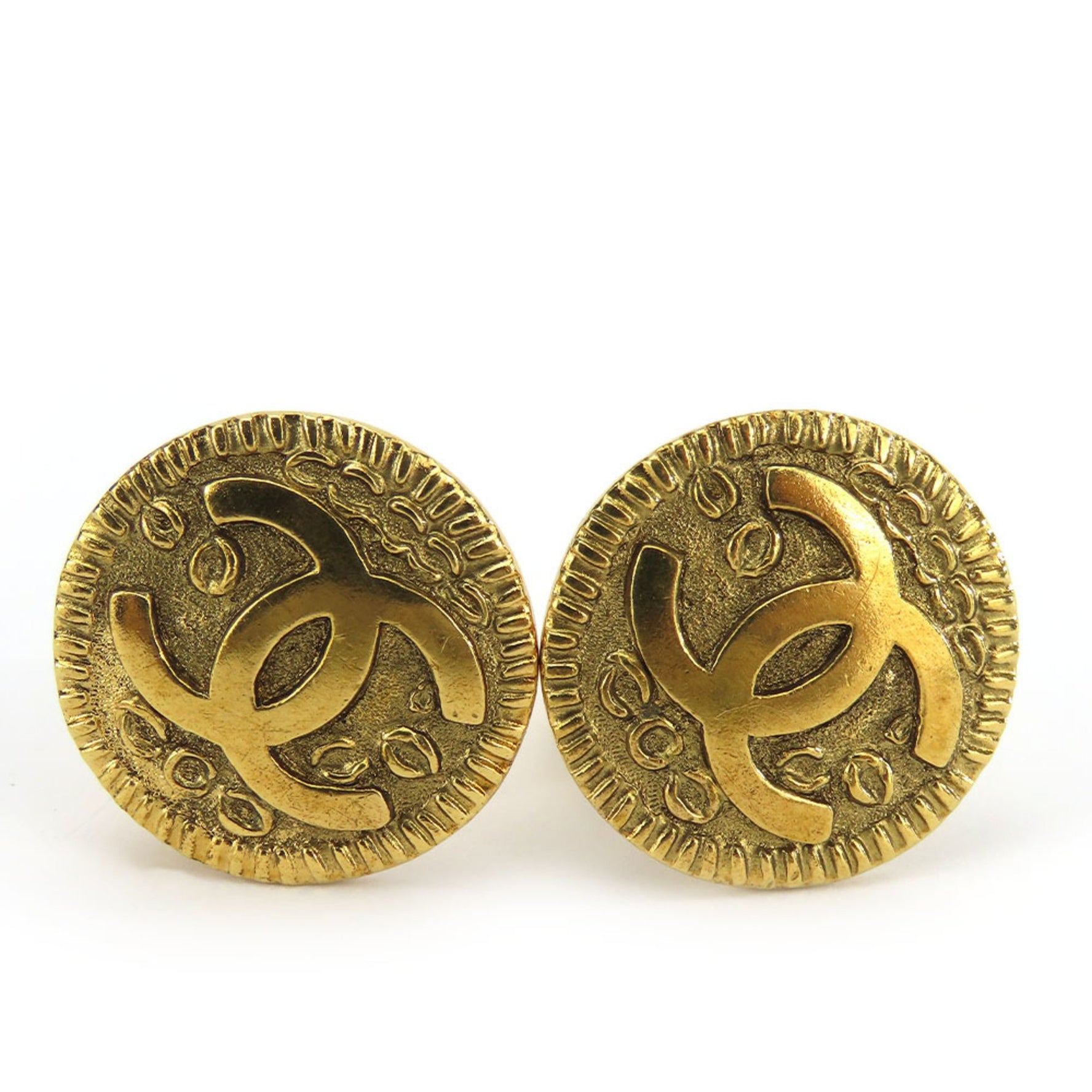 Chanel Earrings Metal Plated Coco Mark