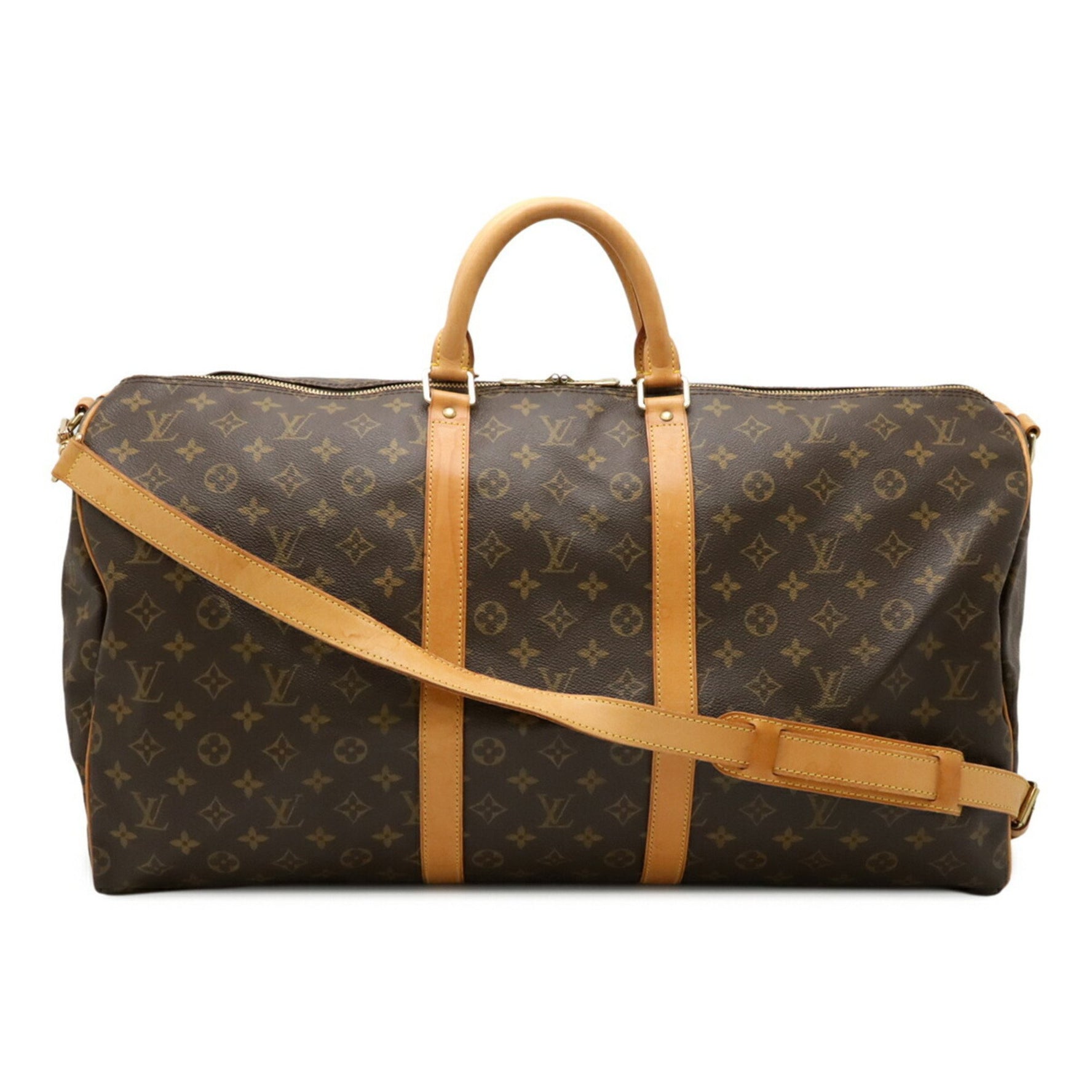 Louis Vuitton Monogram Keepall Bandouliere 55 Boston Bag Travel Shoulder