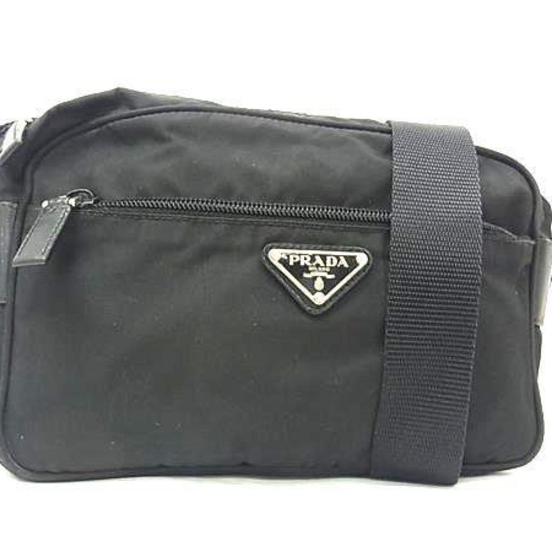 PRADA Triangle Shoulder Bag - Tessuto Nylon, Men's/Women's, Mark, White Tag