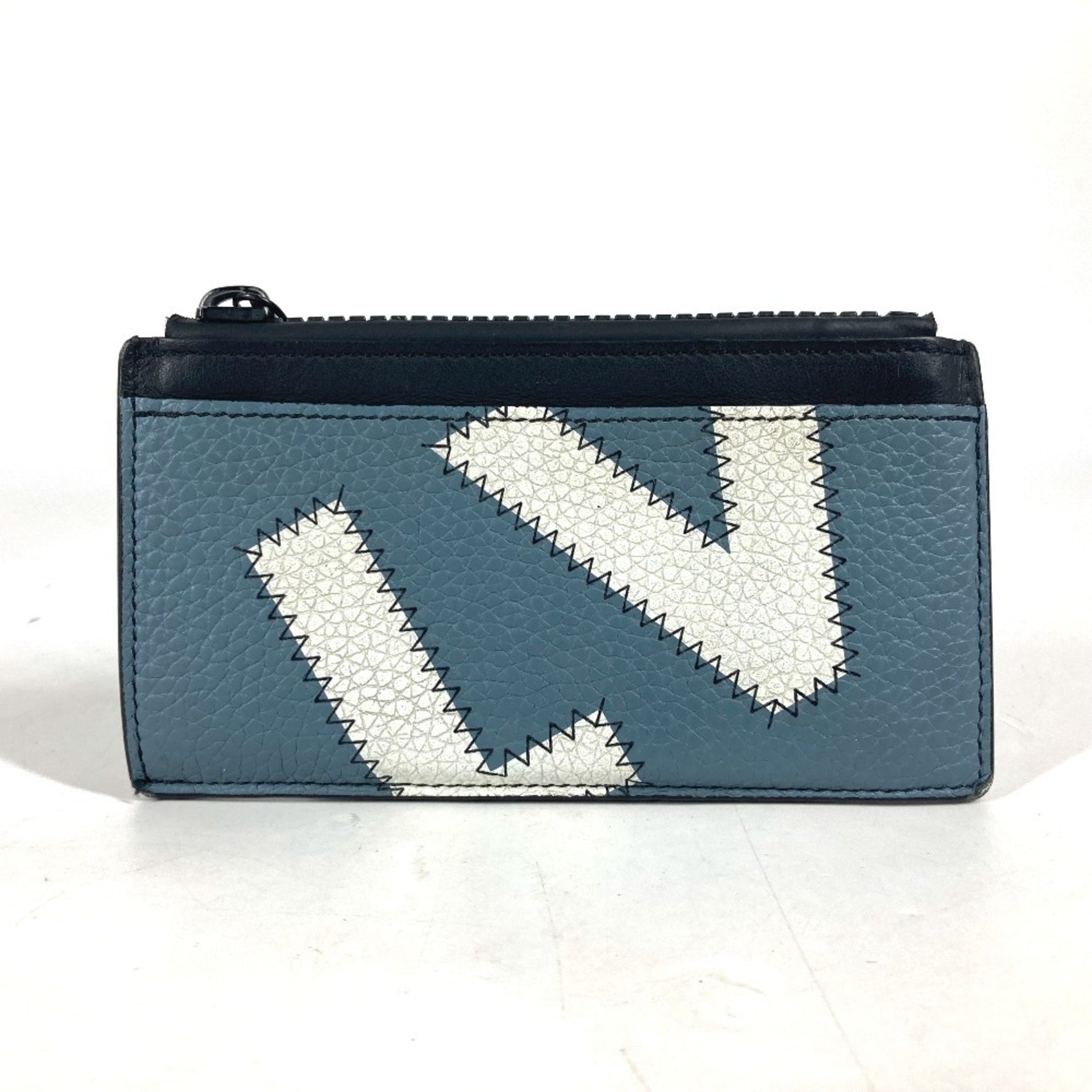 Louis Vuitton Coin Card Holder Wallet Fragment Case Purse Wallet/Coin Leather Men's Blue