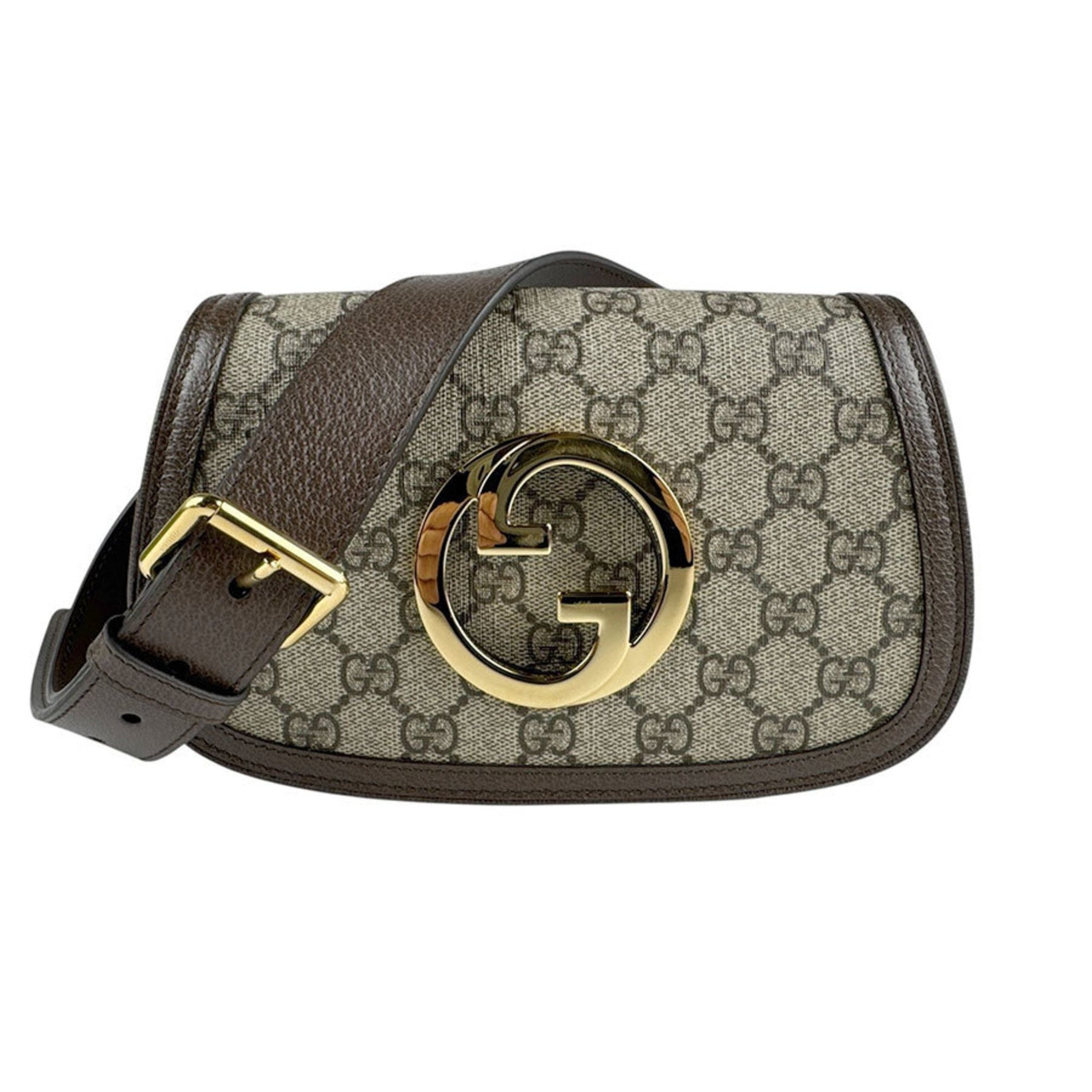 Gucci Blondie Waist Bag/Body Bag in GG Supreme Canvas, and Gold