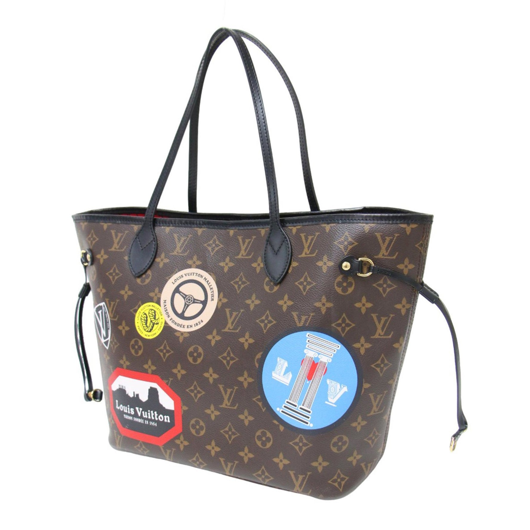 Louis Vuitton My Monogram World Tour Neverfull MM Tote Bag Shoulder Canvas