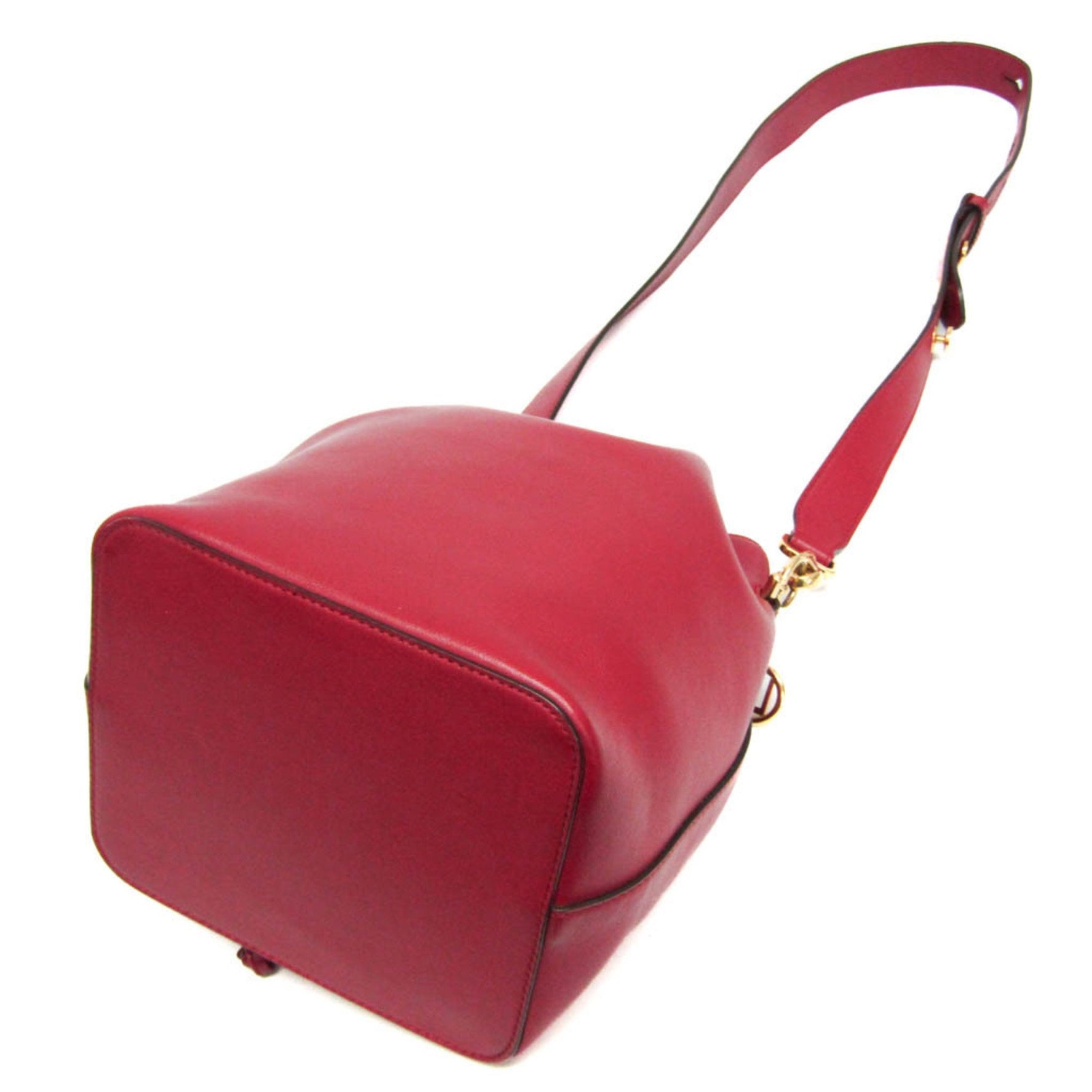 Fendi Mon Tresor Leather Shoulder Bag Red Color