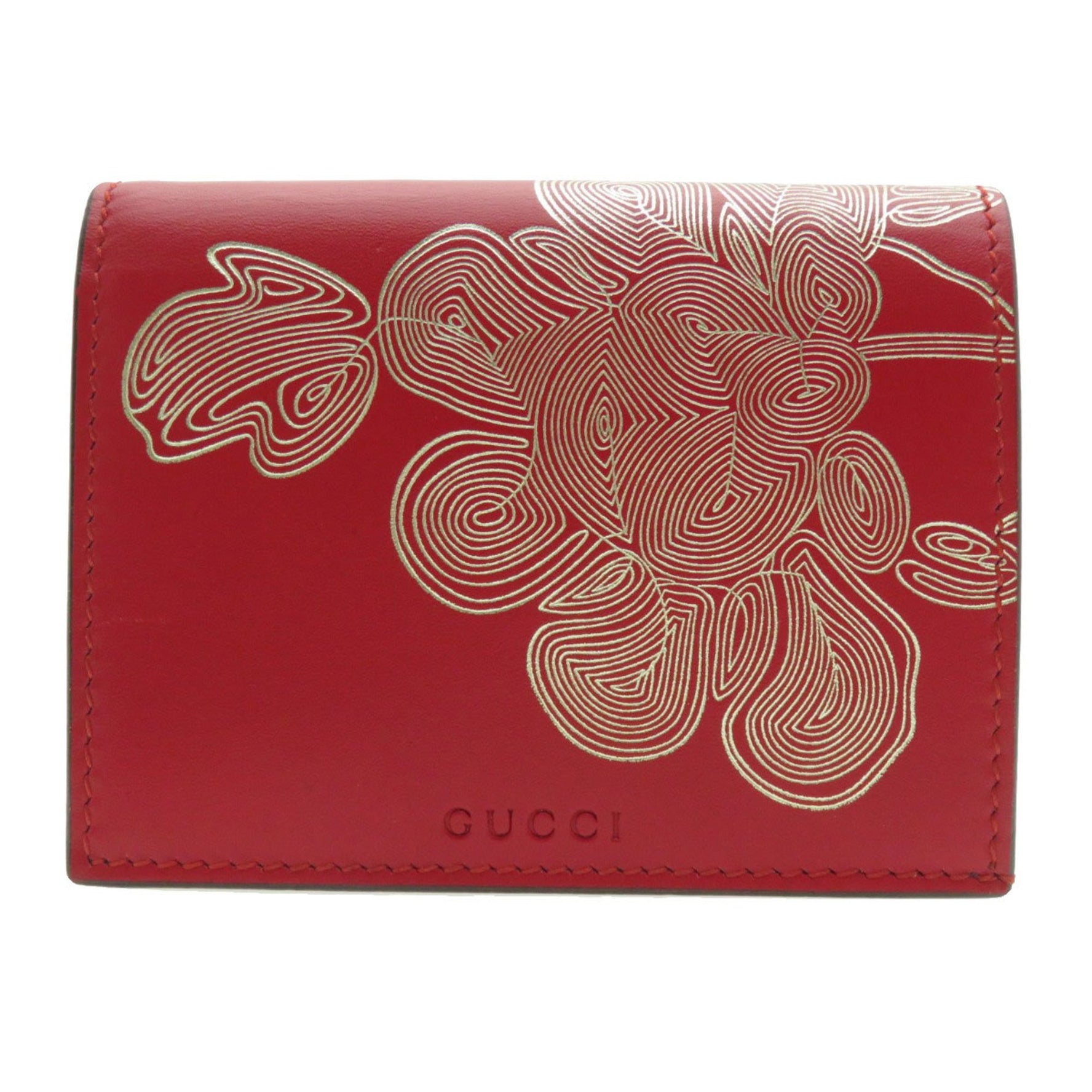 Gucci Chinese New Year Bi-fold Wallet Calfskin