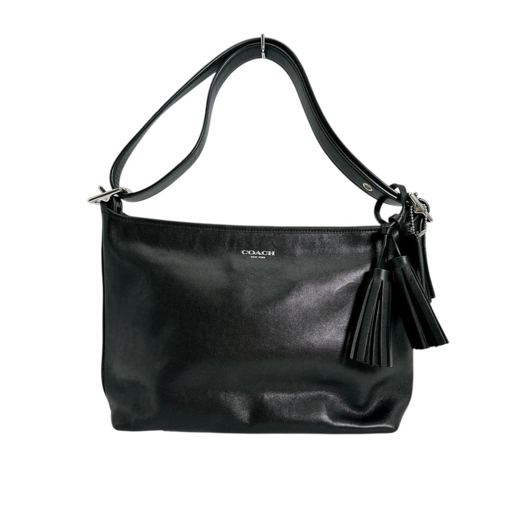 COACH Shoulder Bag Tote Tassel Legacy Leather