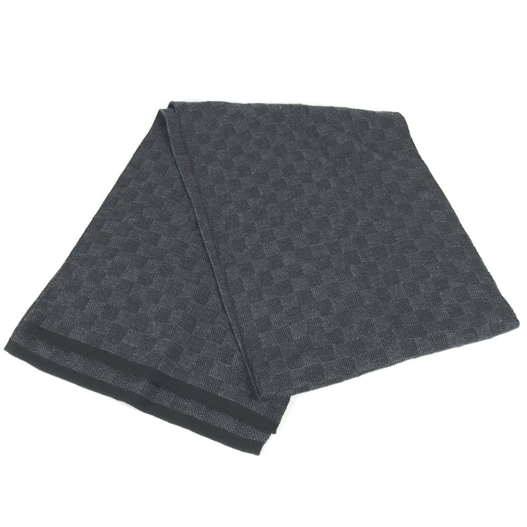 Louis Vuitton Damier Graphite Echarpe Petit Scarf Wool Men's Black