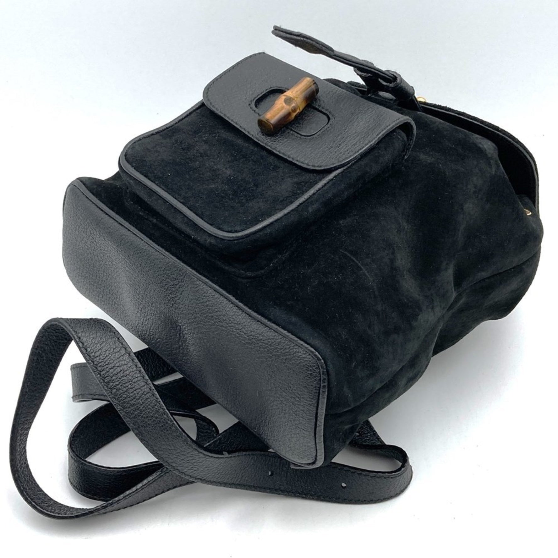 GUCCI 003.1956.0030 Backpack/Daypack Suede Leather Bamboo