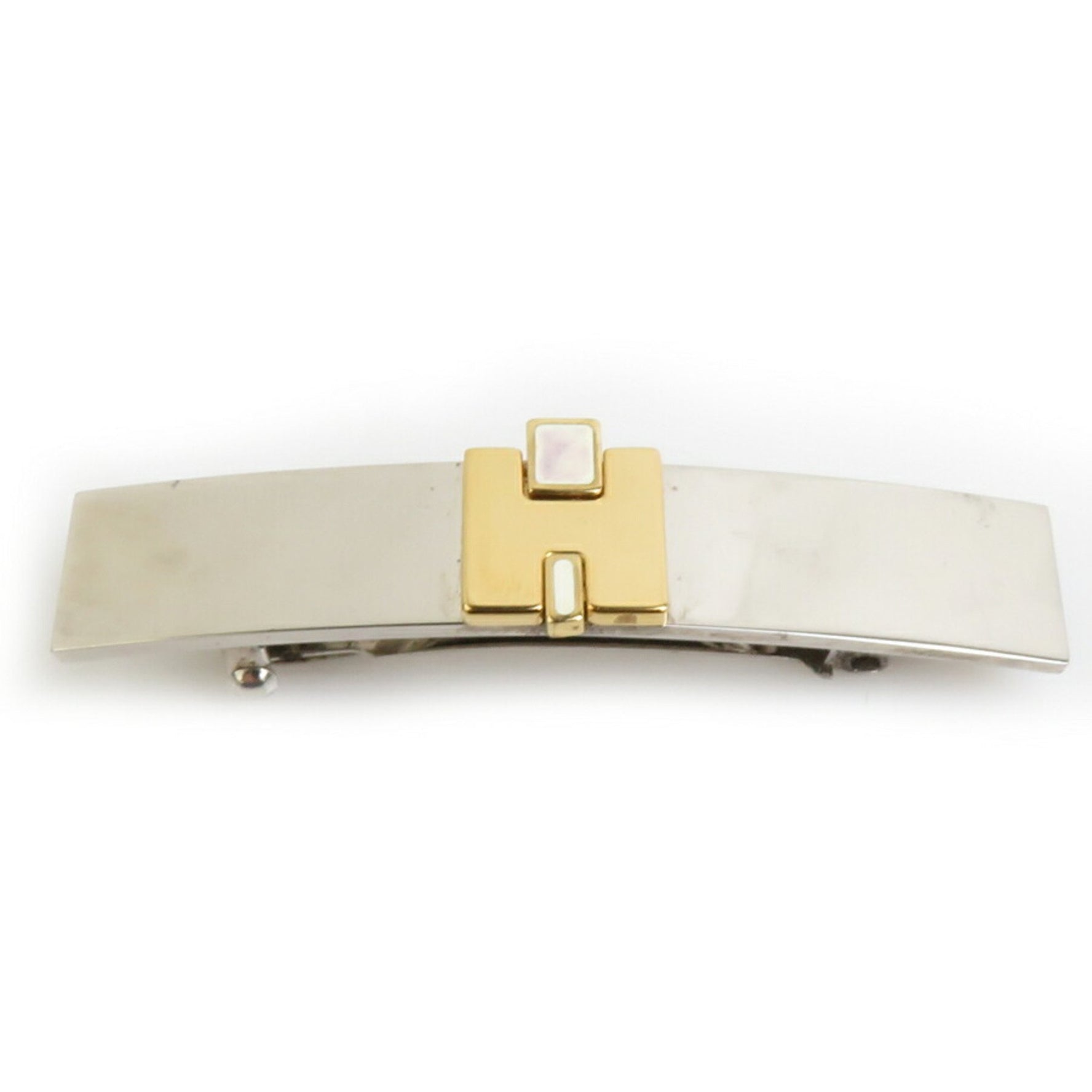 Hermes Barrette Metal Silver Gold White
