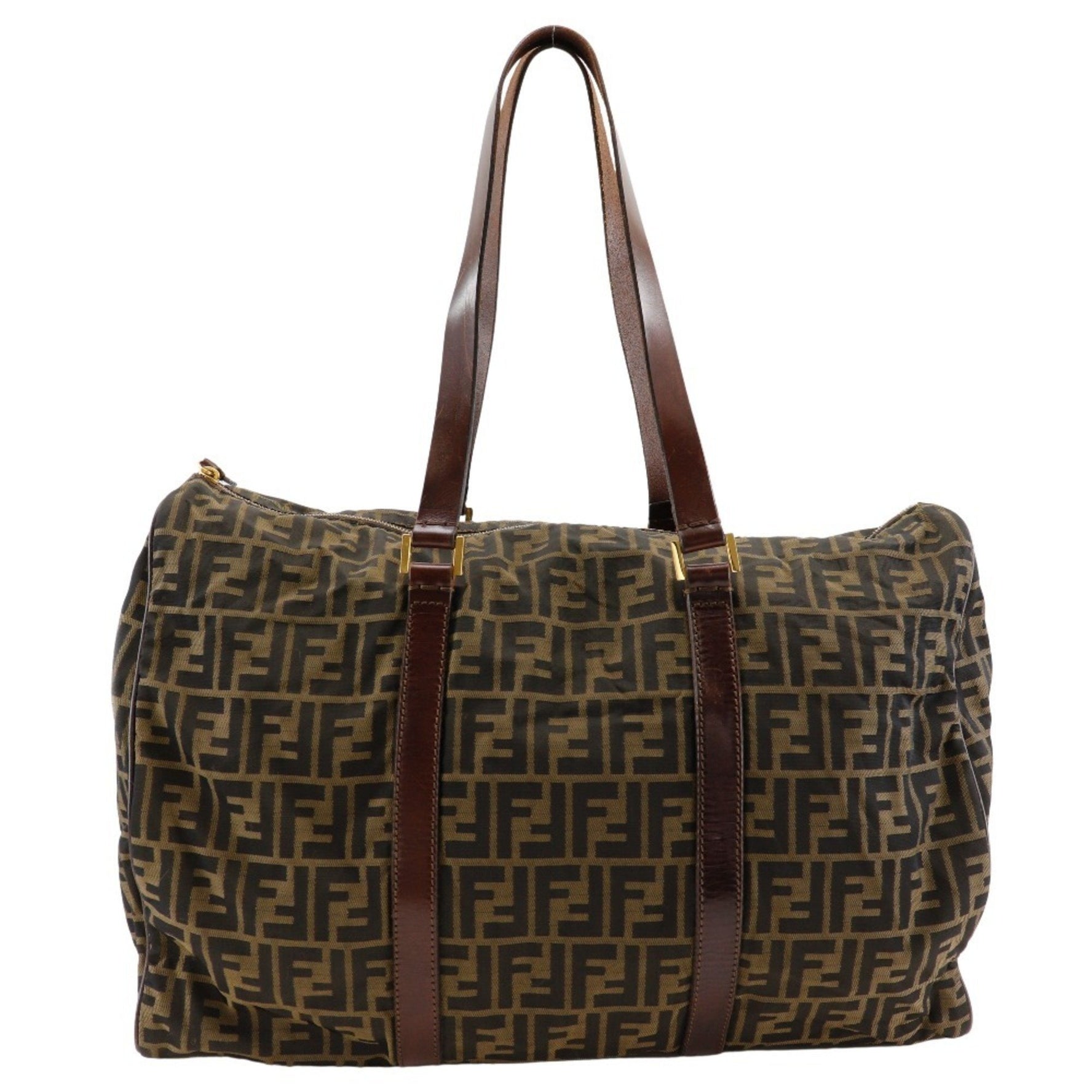 FENDI Zucca Boston bag in nylon canvas, unisex