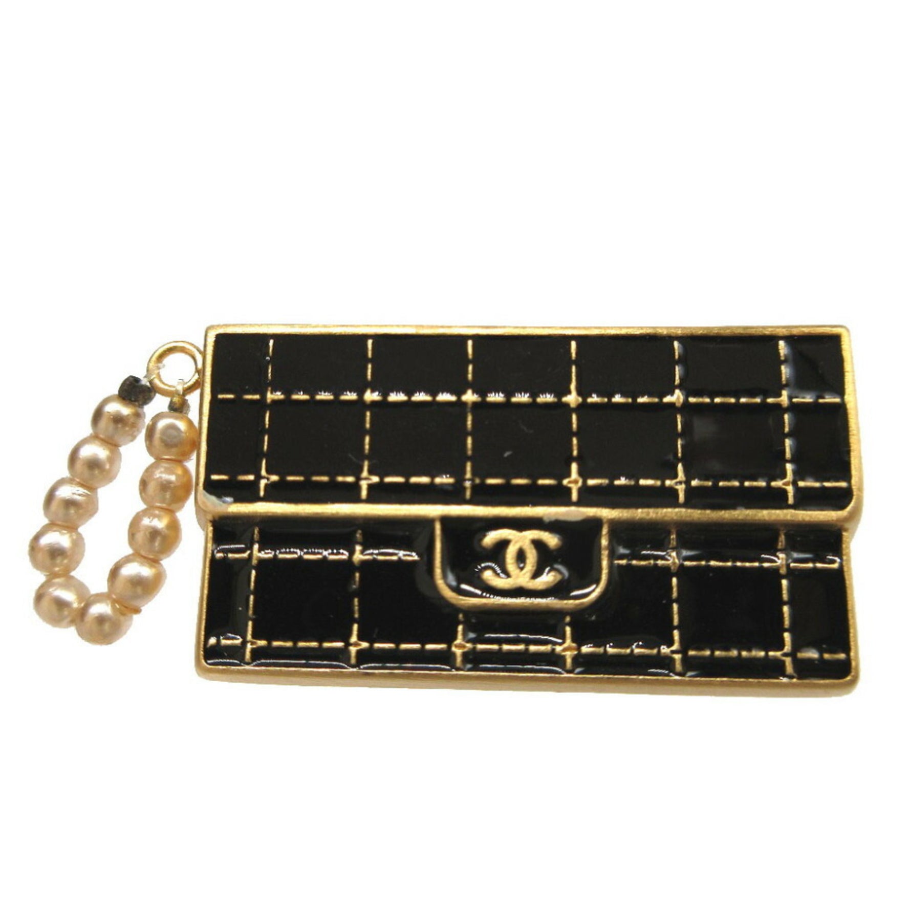 Chanel Coco Mark Matelasse Bag Motif Metal Gold Pin Brooch