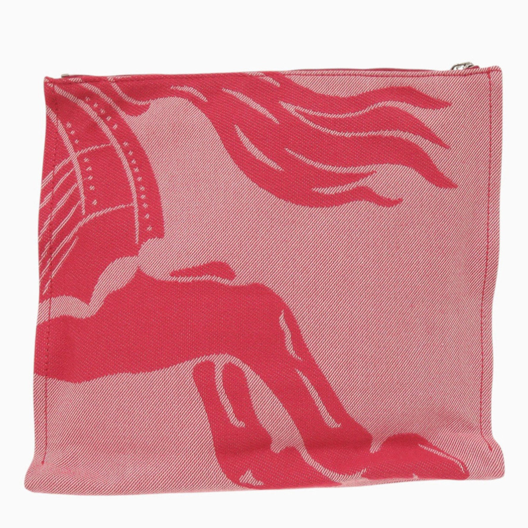 Like new Burberry Canvas Red Clutch Bag Pouch 1002