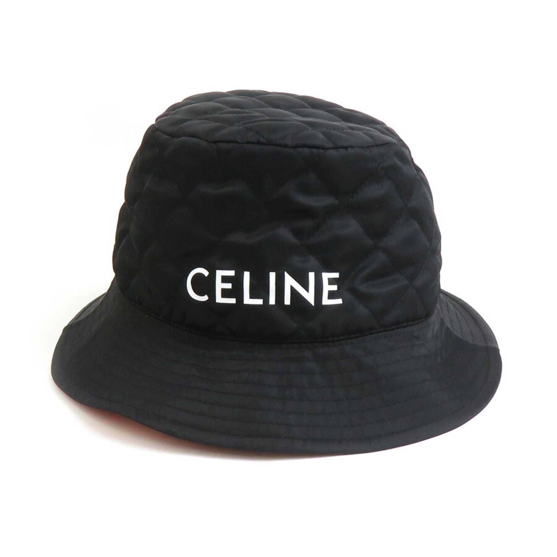 CELINE Hat Bucket Nylon Black White Men's