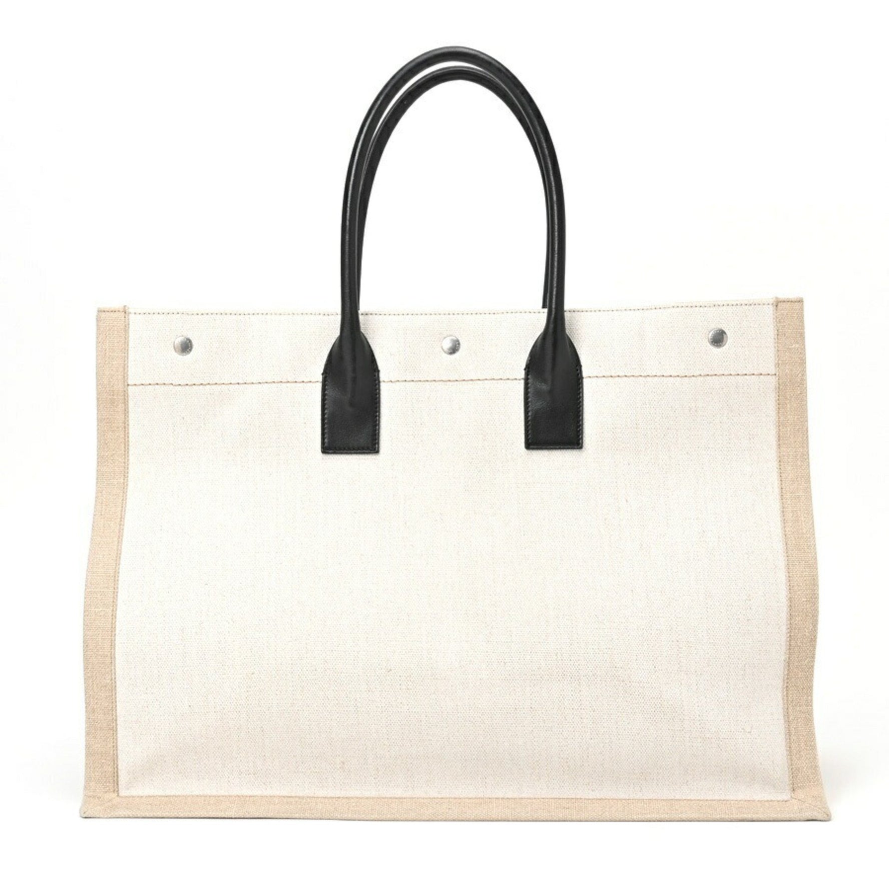Saint Laurent Rive Gauche Tote Bag Canvas Linen