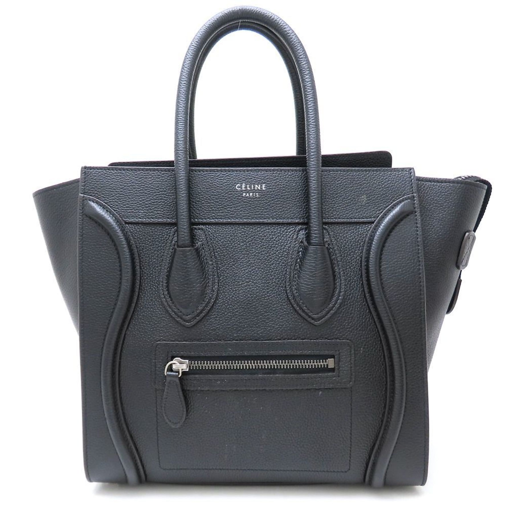 CELINE Luggage Micro Shopper Handbag Leather