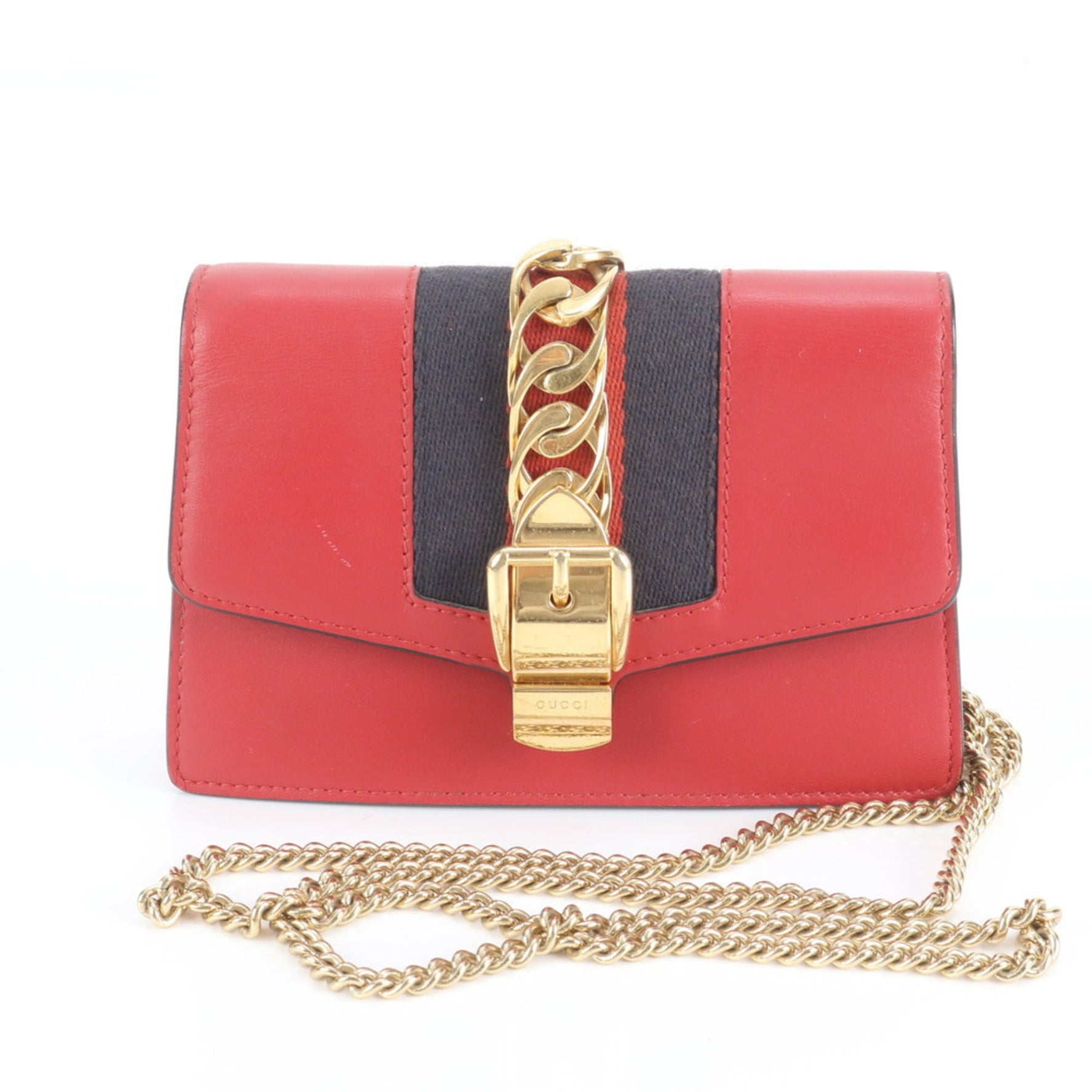 Gucci Sherry Line Sylvie Leather Chain Shoulder Bag Crossbody