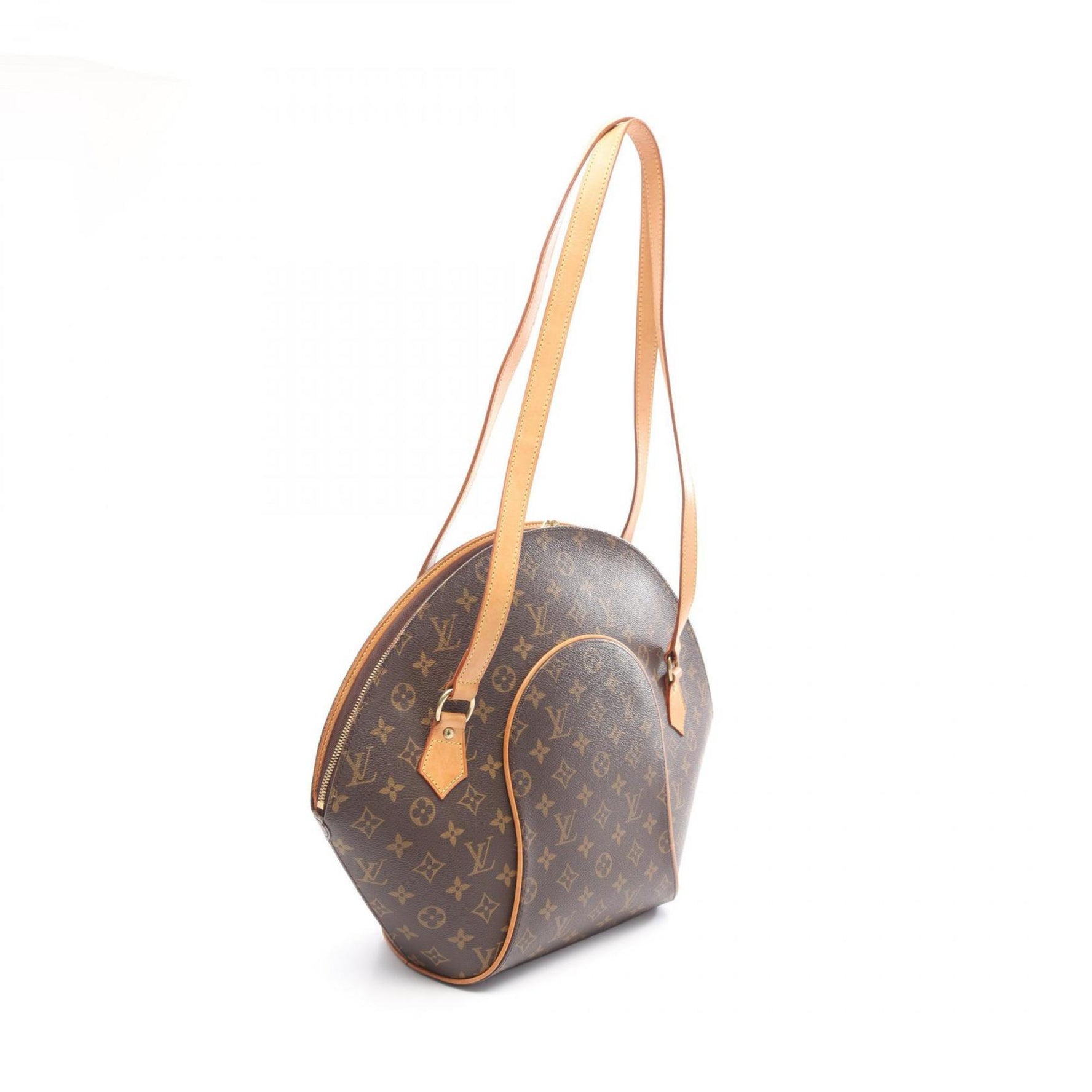 Louis Vuitton Ellipse Shopping Shoulder Bag in Coated Canvas and Leather with Monogram Design