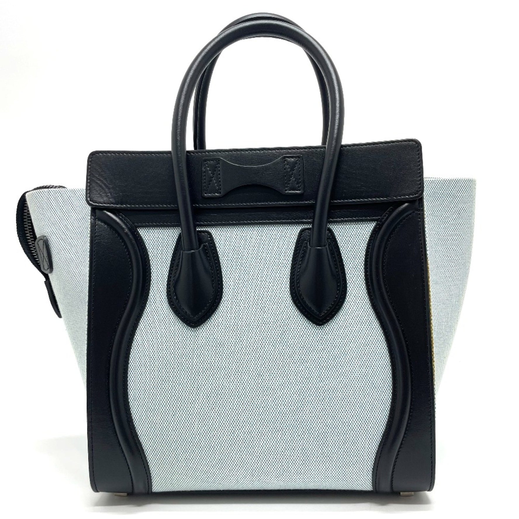 CELINE Bag Tote Bag Hand Bag Aqua x Black