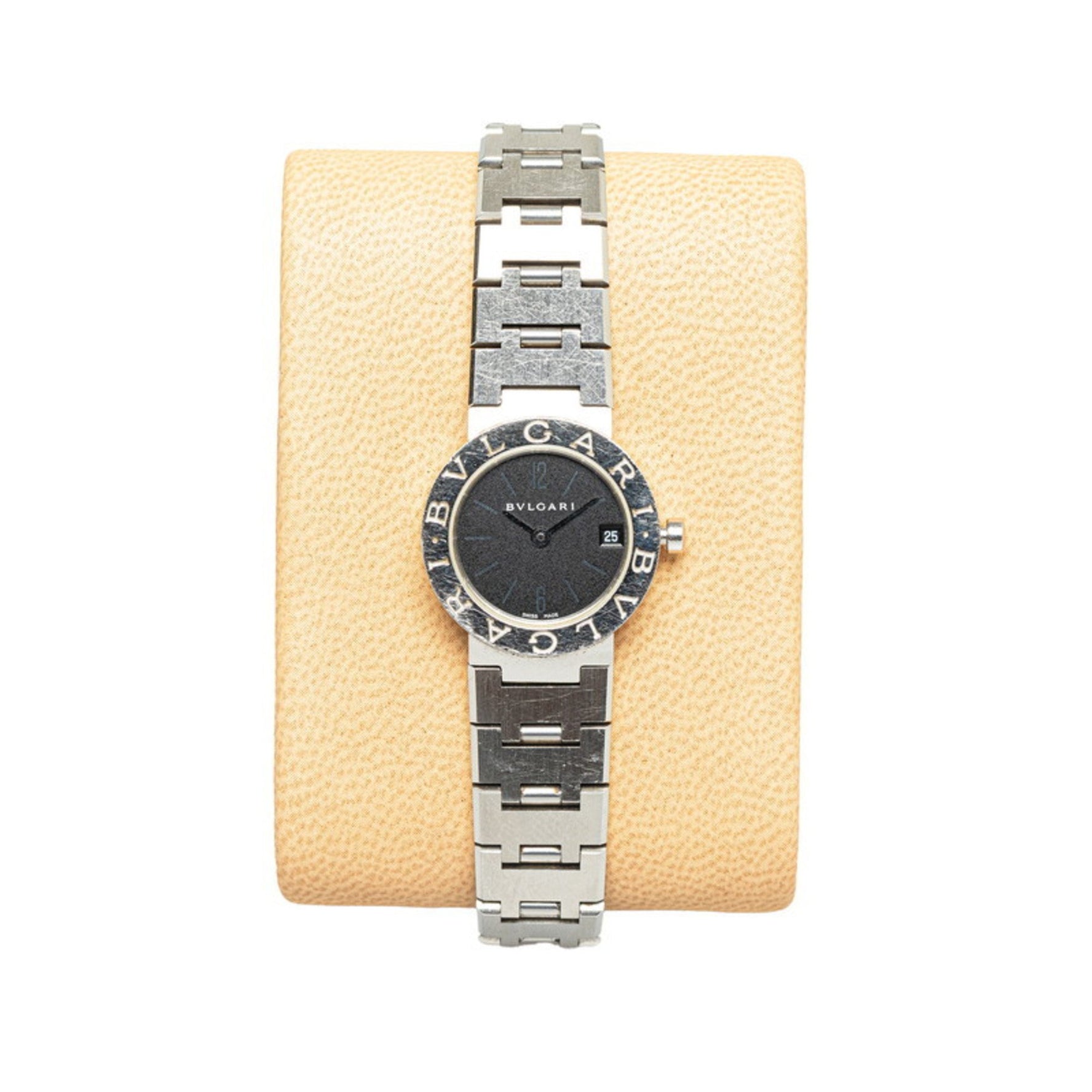 BVLGARI Watch Quartz Black Dial Stainless Steel
