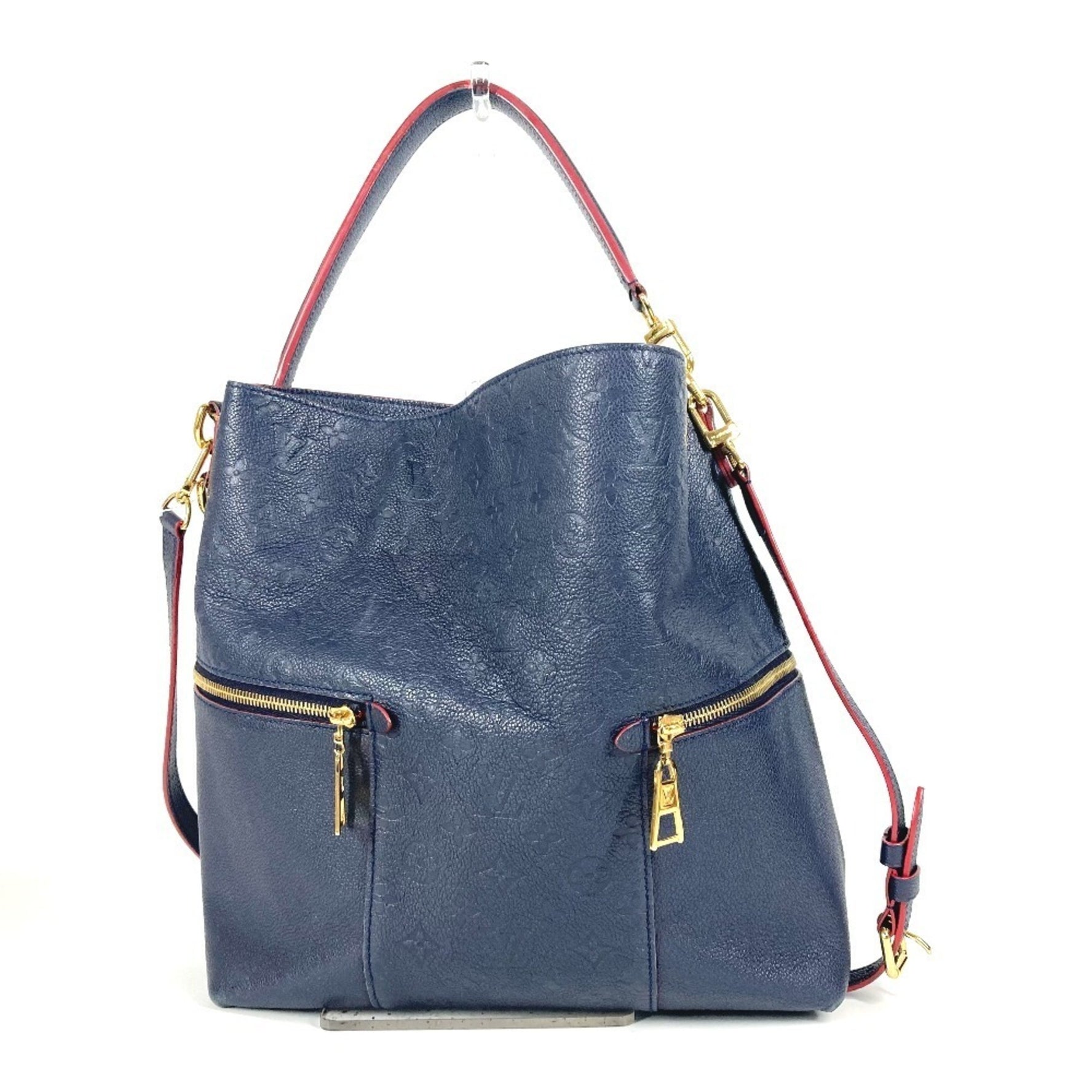 Louis Vuitton Monogram Empreinte Merry bag, shoulder tote leather, Marine Rouge, Navy