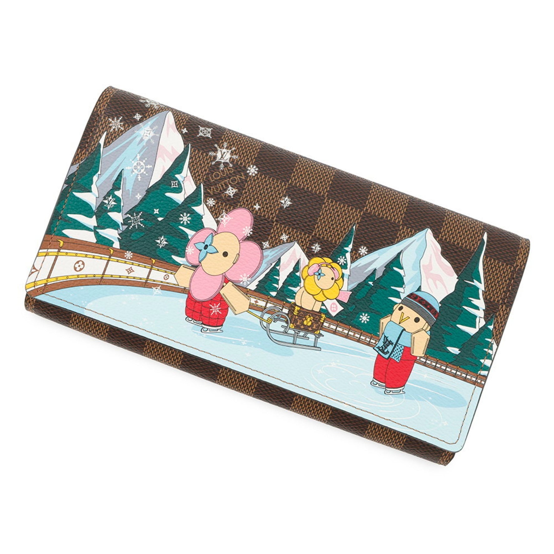 Louis Vuitton Damier Ebene Sarah Portefeuille Long Wallet LOUIS VUITTON