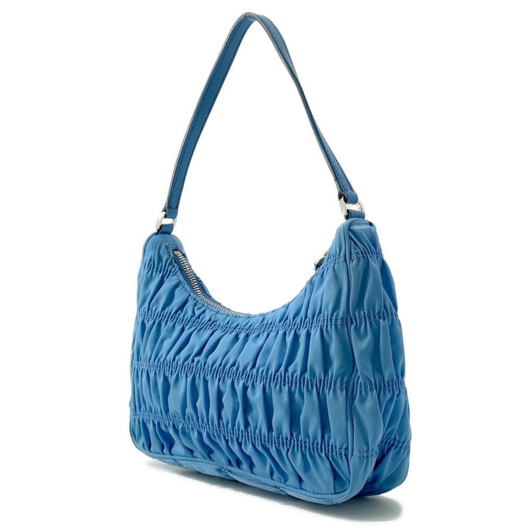 Prada Shoulder Bag Gathered Nylon Bags