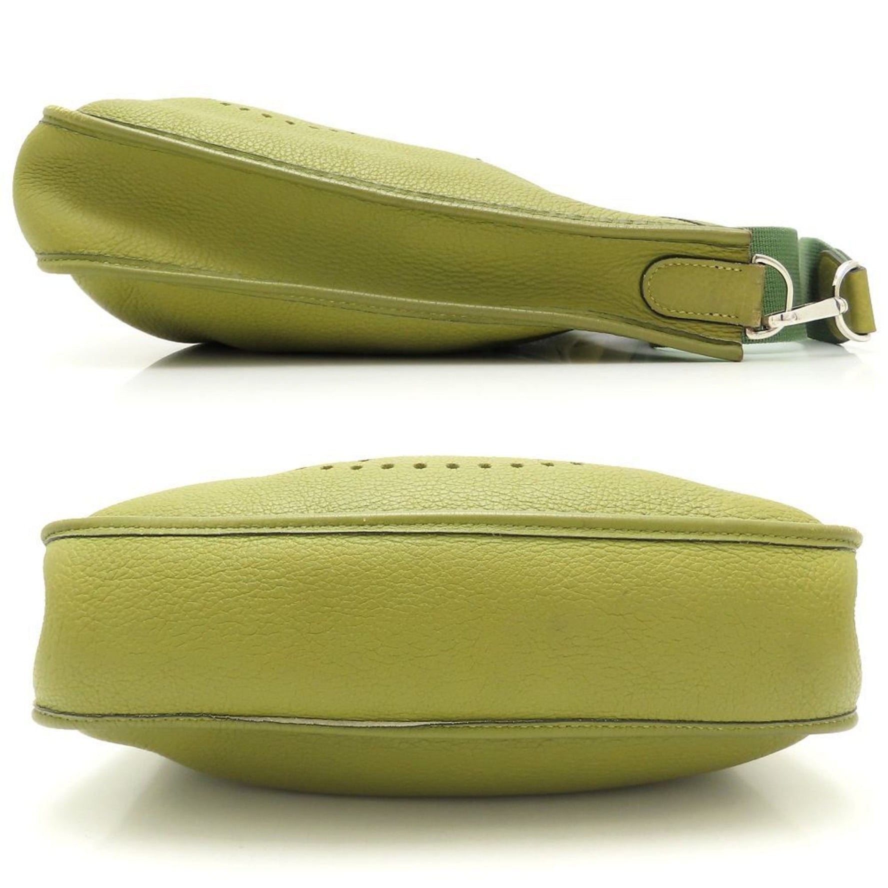 HERMES Evelyn 2 PM Shoulder Bag, Evelyn, H Stamp, 2004, Taurillon Clemence Chartreuse