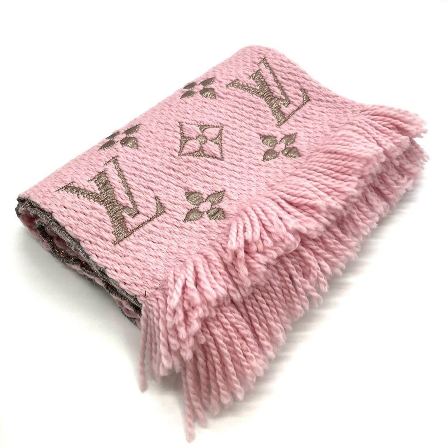 Louis Vuitton Echarpe Mania Scarf Rose Ballerine Silk Blend