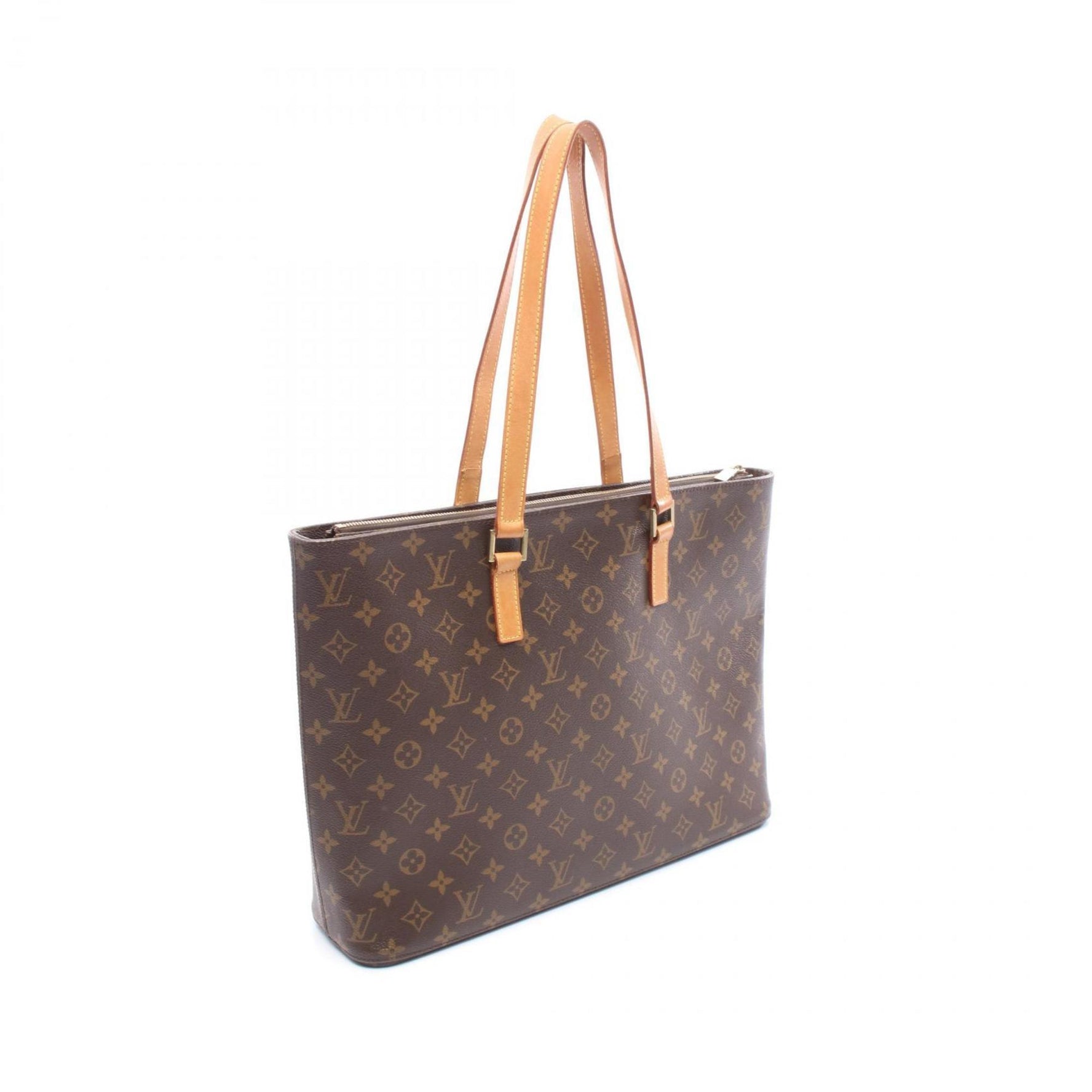 Louis Vuitton Luco Tote Bag, Coated Canvas and Leather, Monogram, Brown