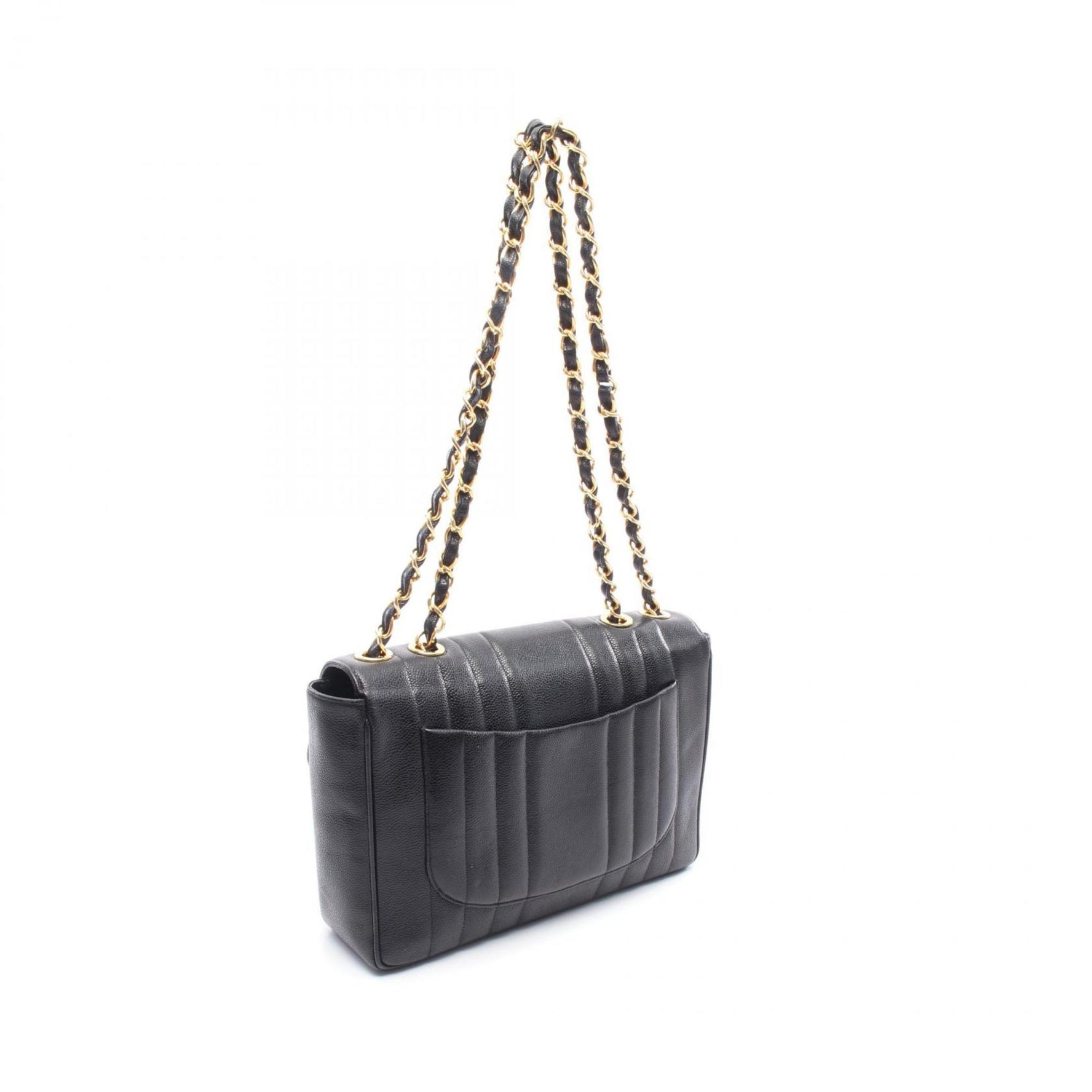 CHANEL Mademoiselle Deka Coco Mark Shoulder Bag, Calfskin Leather